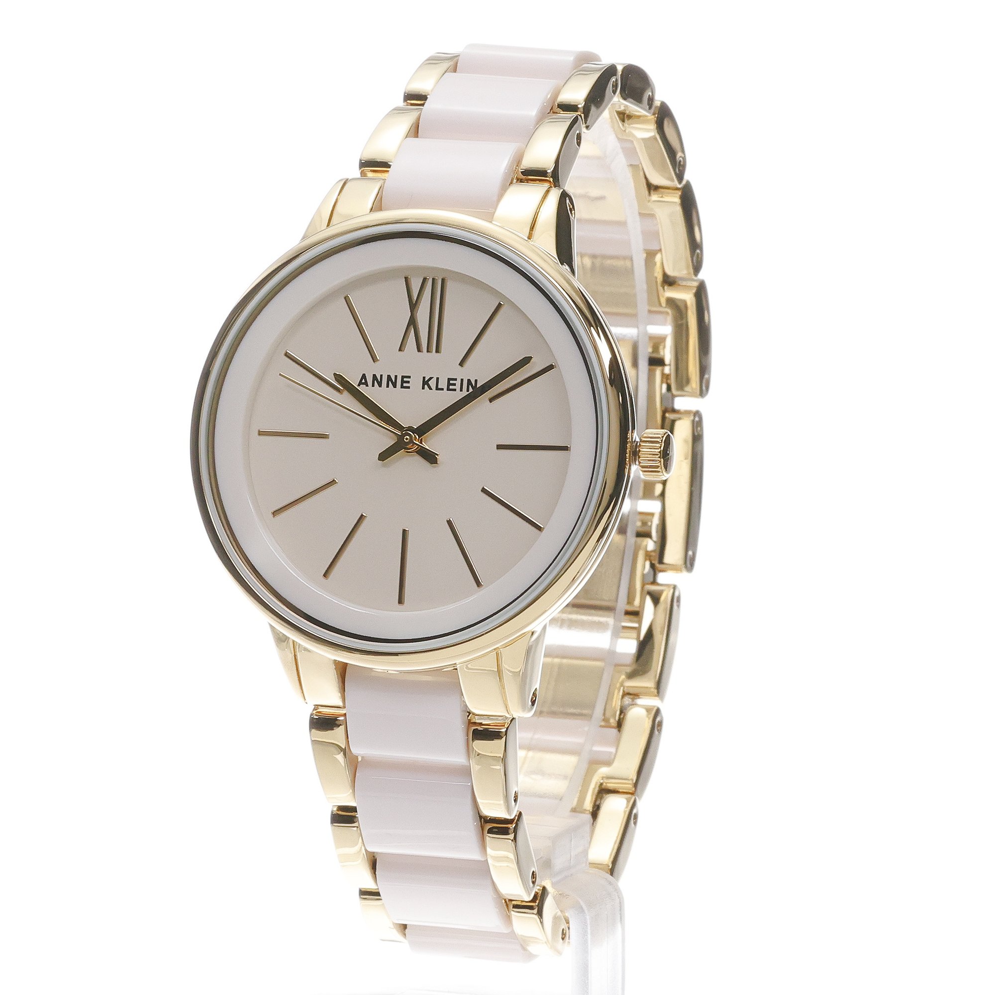 Anne Klein AK-1412IVGB Bransoleta fashion-modowy zegarek złoty