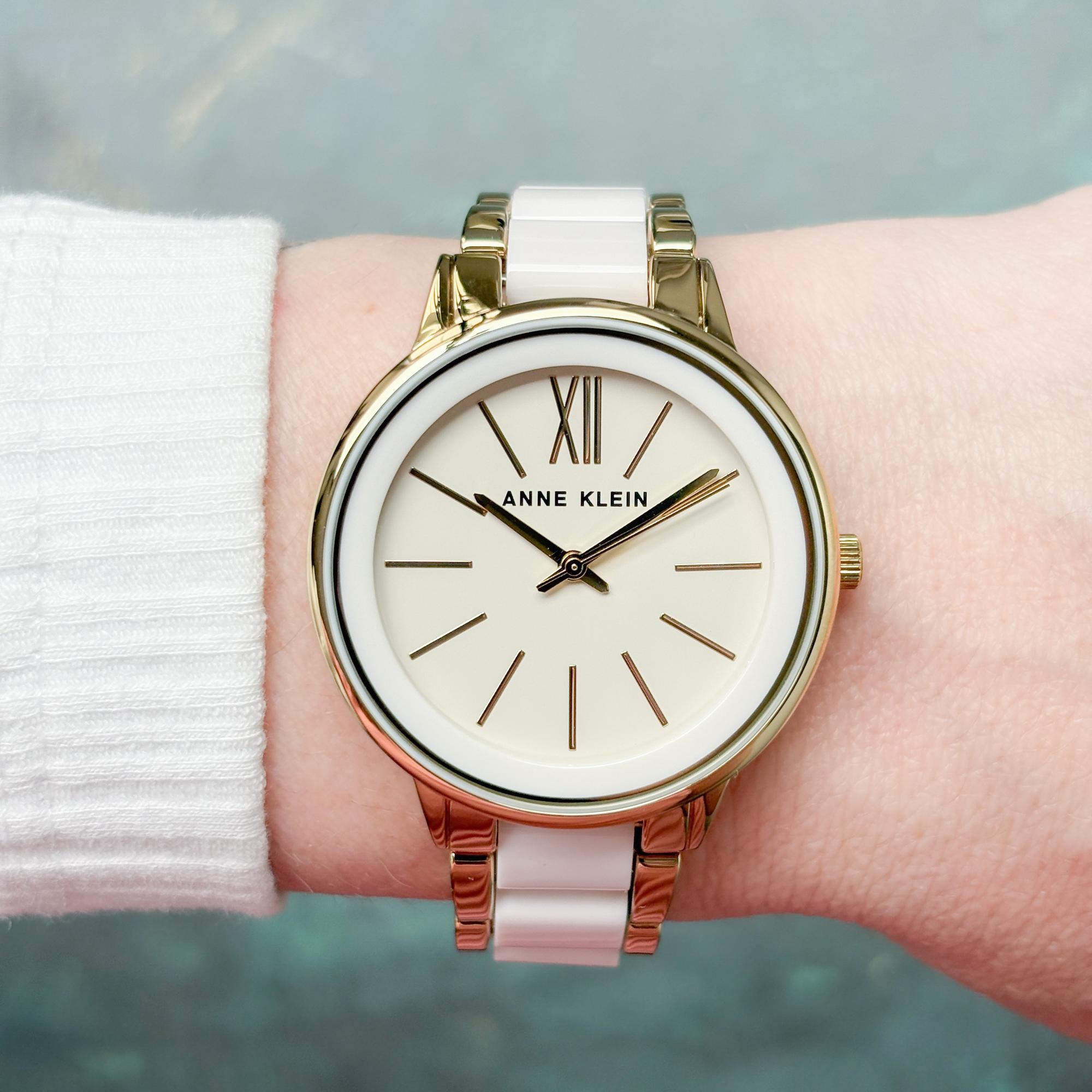 Anne Klein AK-1412IVGB zegarek damski fashion-modowy Bransoleta bransoleta