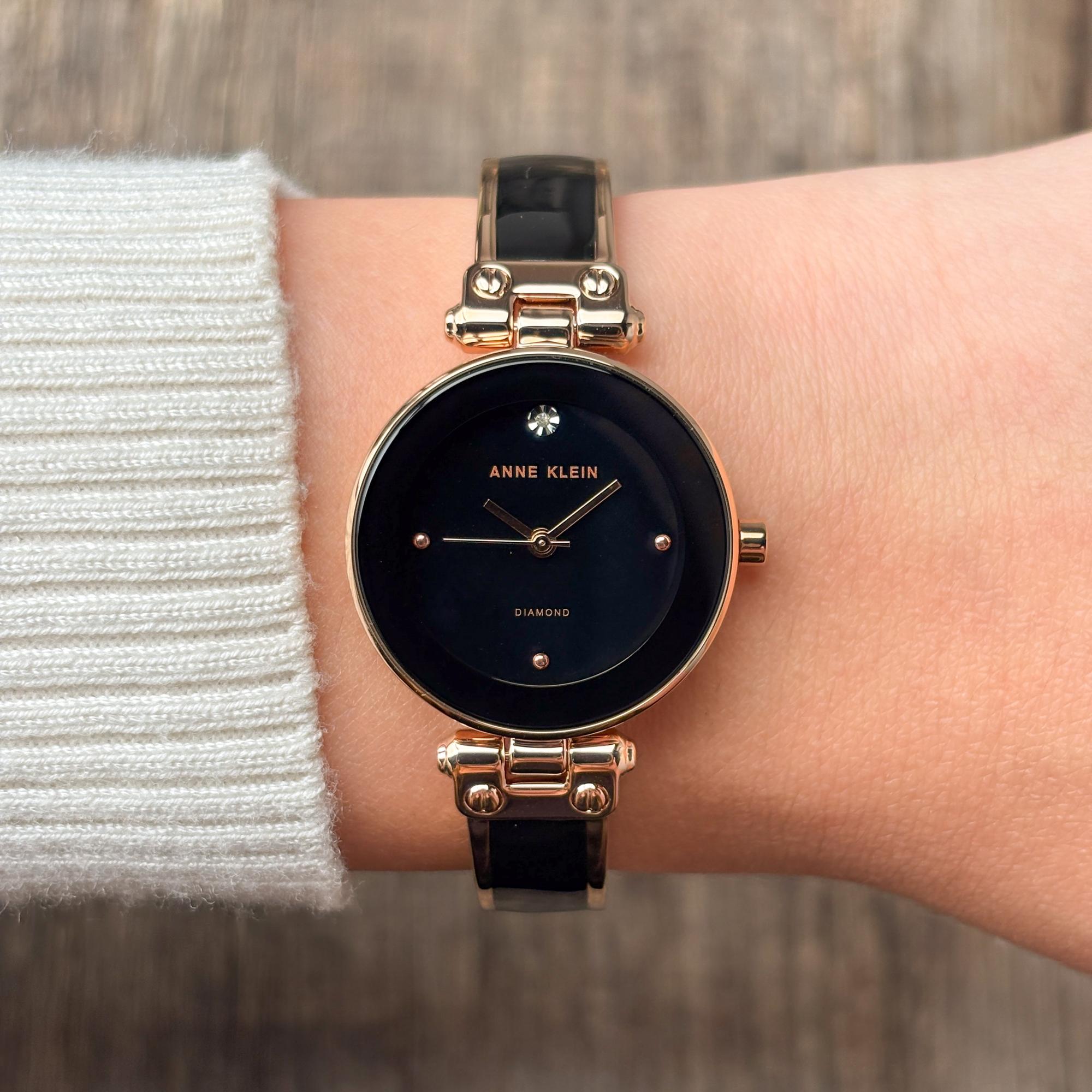 Anne Klein AK-1980BKRG zegarek damski Bransoleta