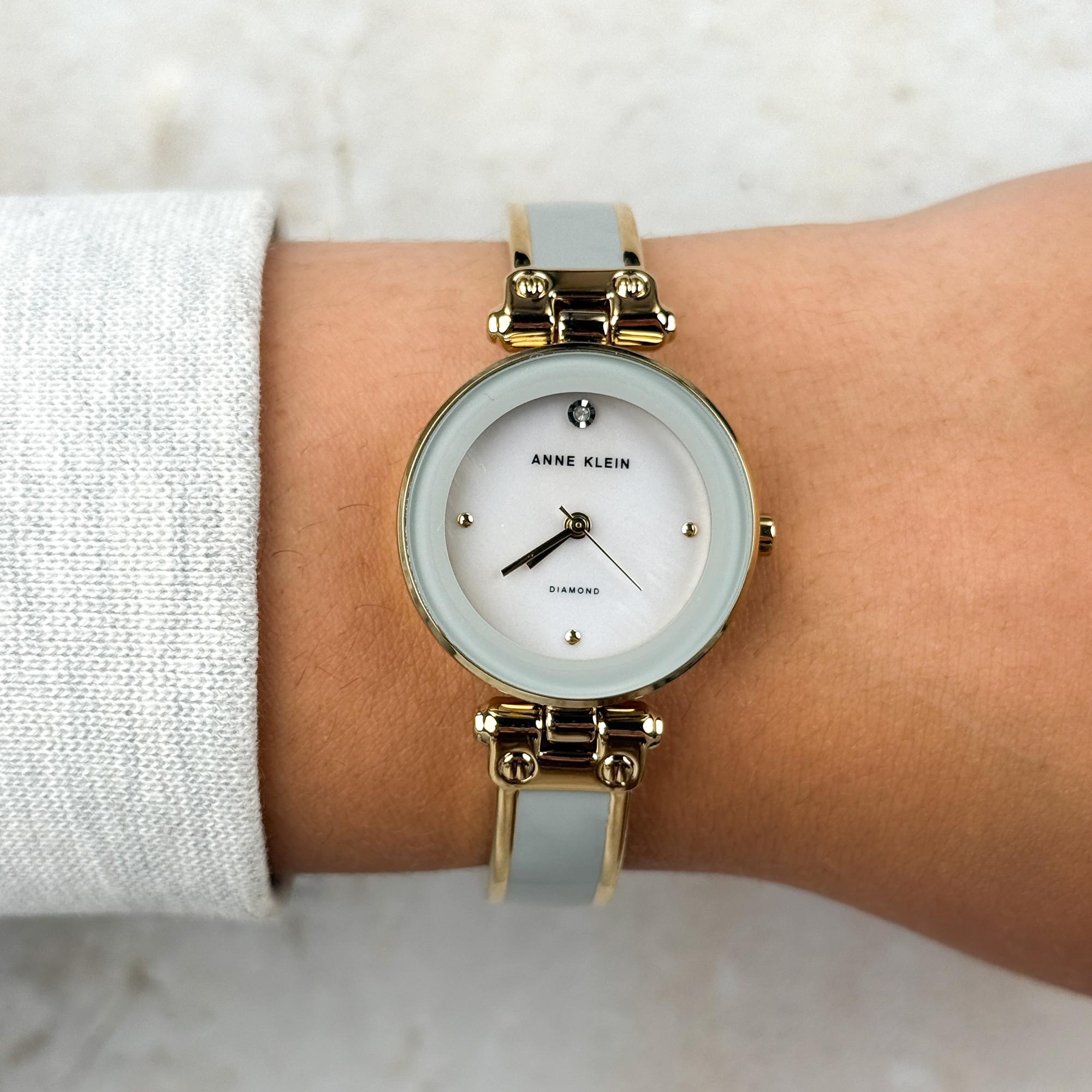 Anne Klein AK-1980LGGB zegarek szary fashion-modowy Bransoleta bransoleta - miniatura 5