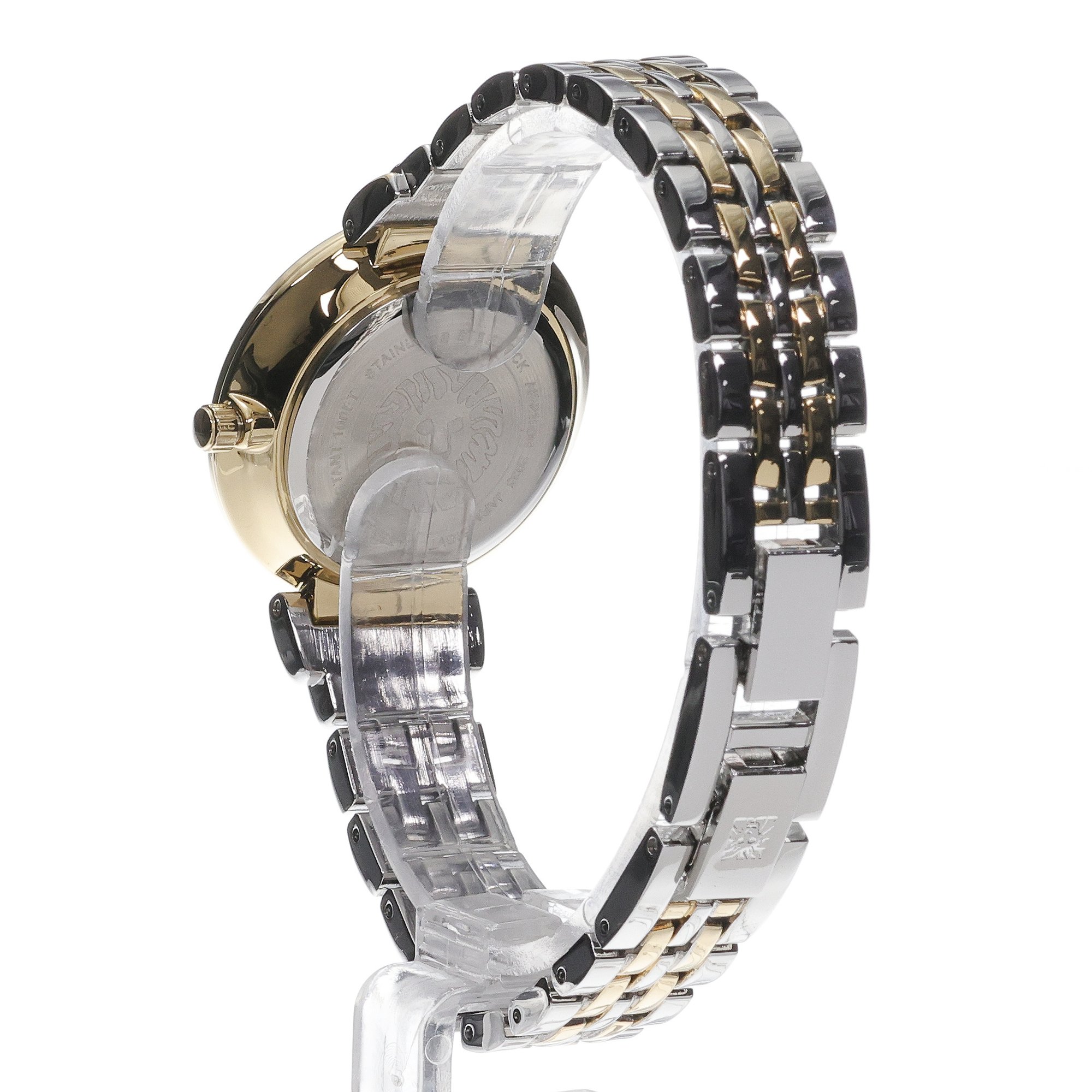Anne Klein AK-2159BKTT zegarek srebrny klasyczny Bransoleta bransoleta - miniatura 4