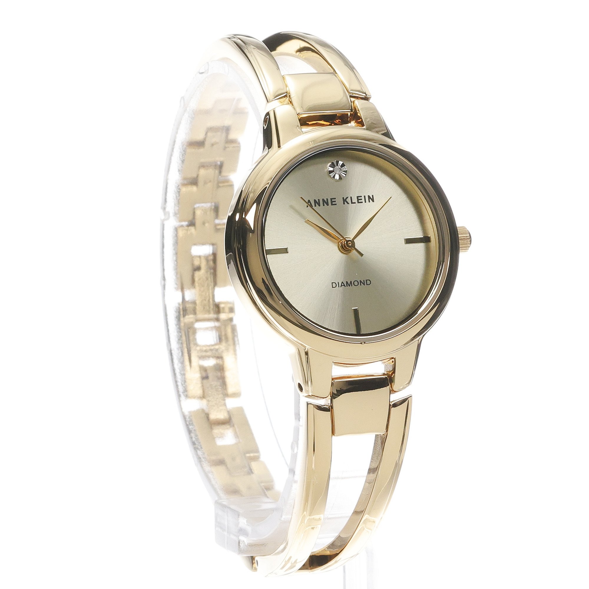 Anne Klein AK-2626CHGB Genuine Diamond Dial Bangle zegarek fashion-modowy Bransoleta