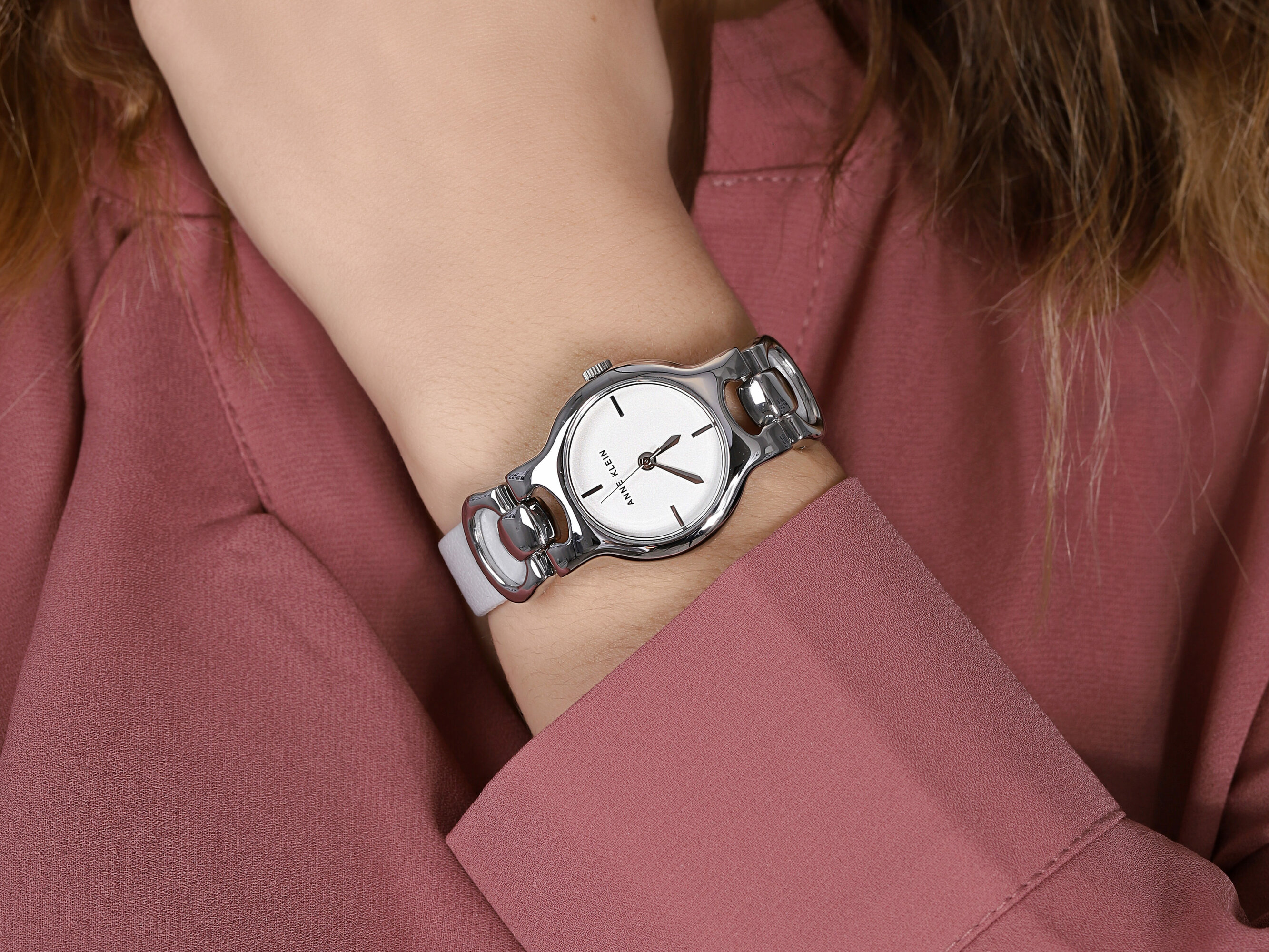 Anne Klein AK-2631SVLG damski zegarek Pasek pasek