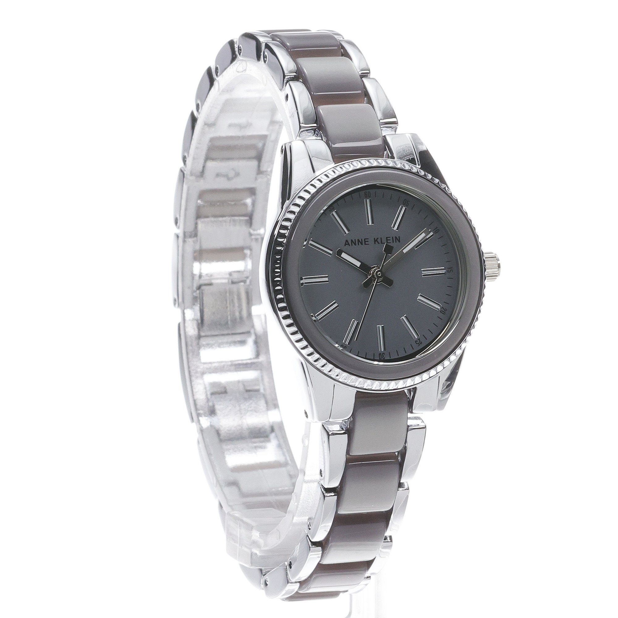 Anne Klein AK-3213GYSV Bransoleta zegarek damski fashion-modowy mineralne