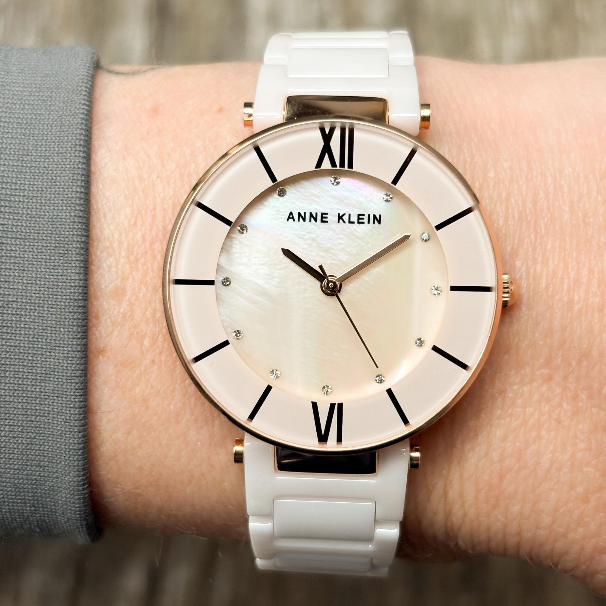 Anne Klein AK-3266LPRG Bransoleta zegarek damski klasyczny mineralne