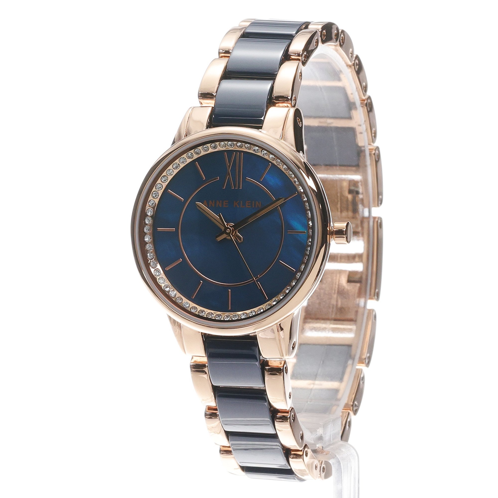 Anne Klein AK-3344NVRG Bransoleta klasyczny zegarek różowe złoto - miniatura 2