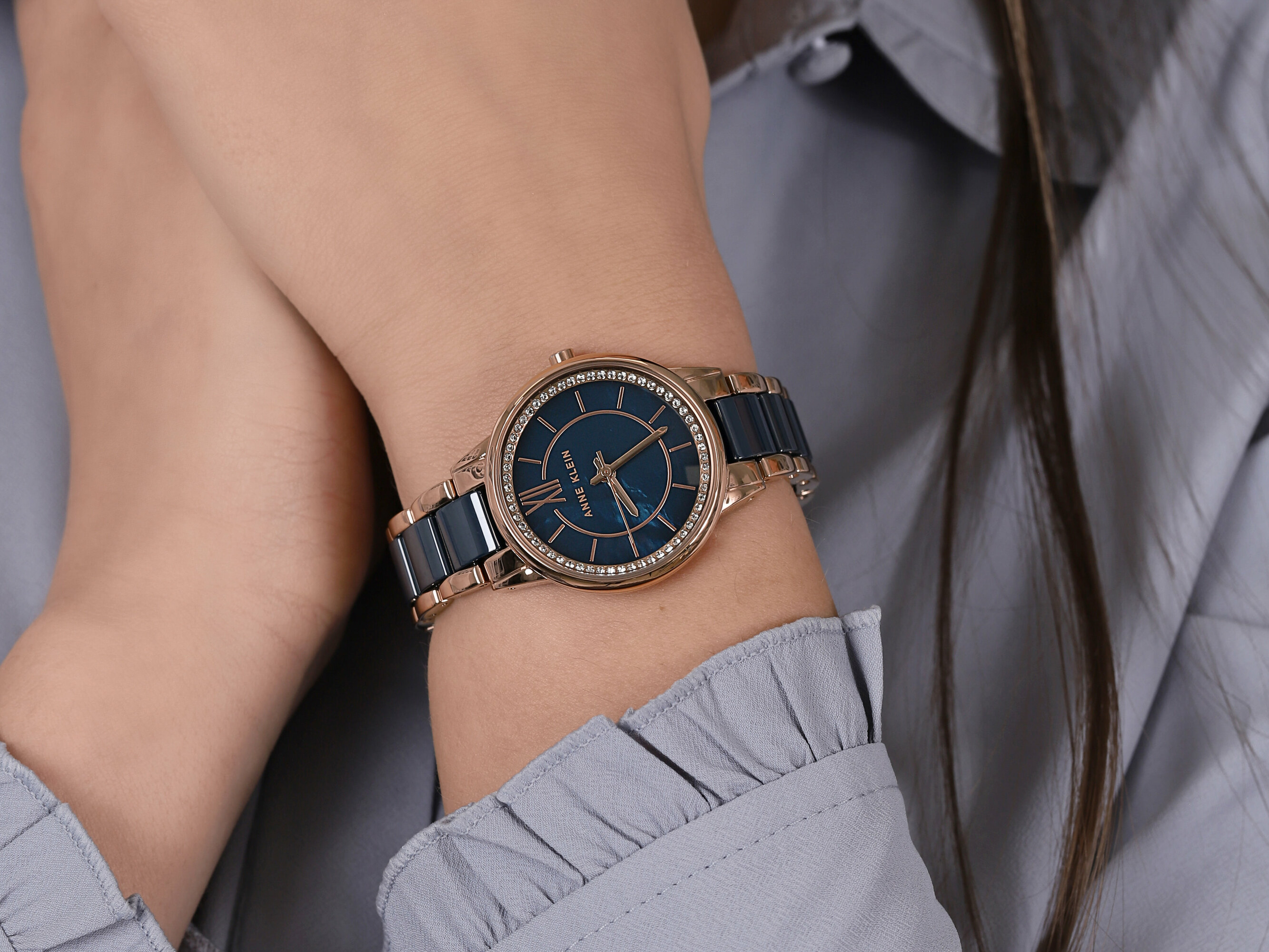 Anne Klein AK-3344NVRG zegarek klasyczny Bransoleta - miniatura 5