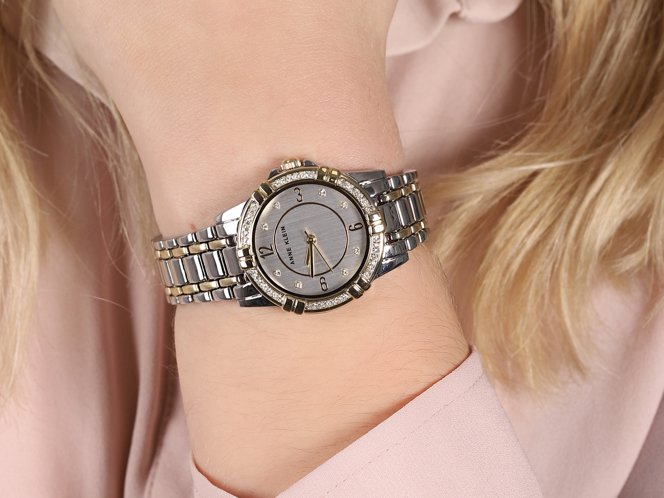 Anne Klein AK-3483SVTT zegarek damski Bransoleta