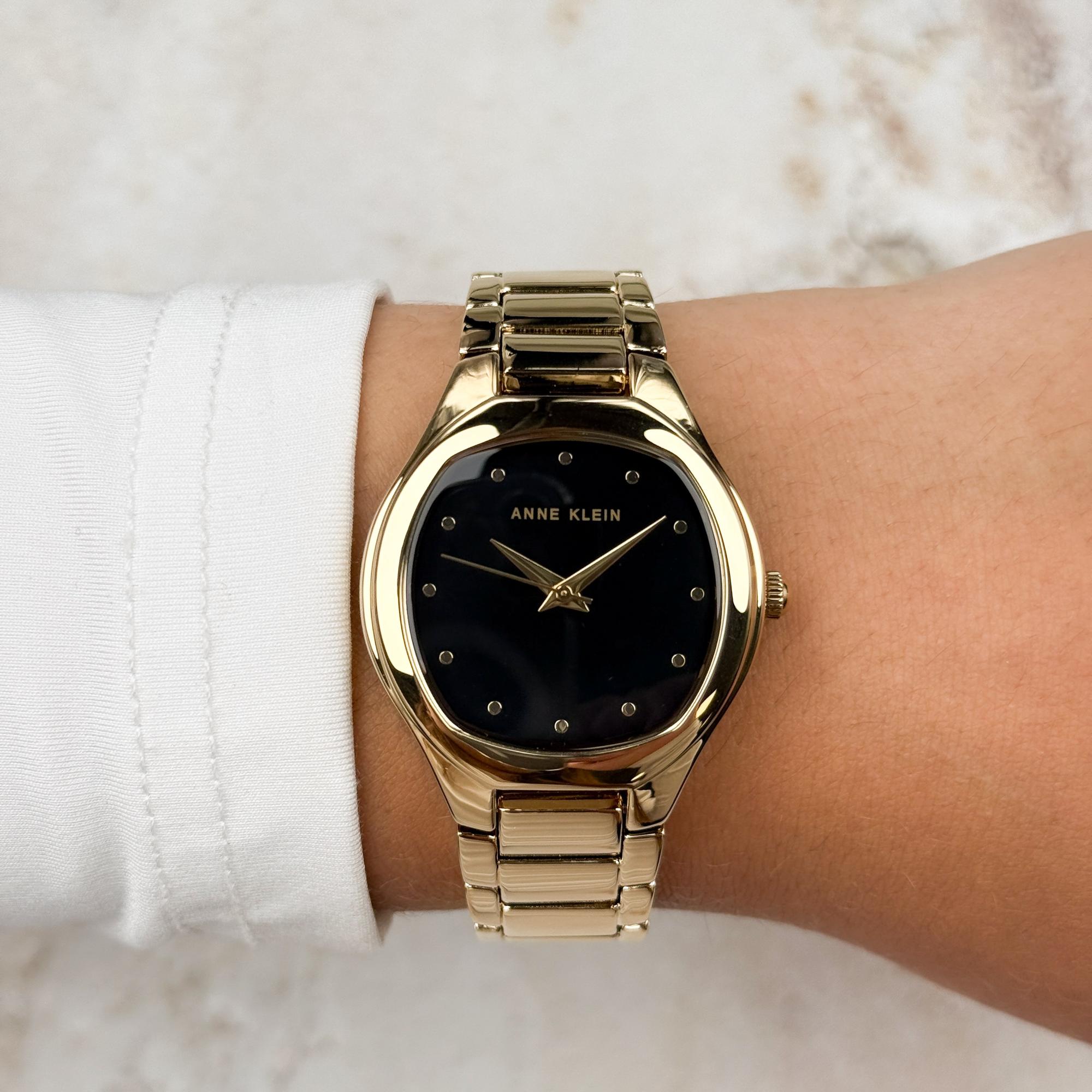 Anne Klein AK-5132BKGB zegarek złoty klasyczny Bransoleta bransoleta - miniatura 5