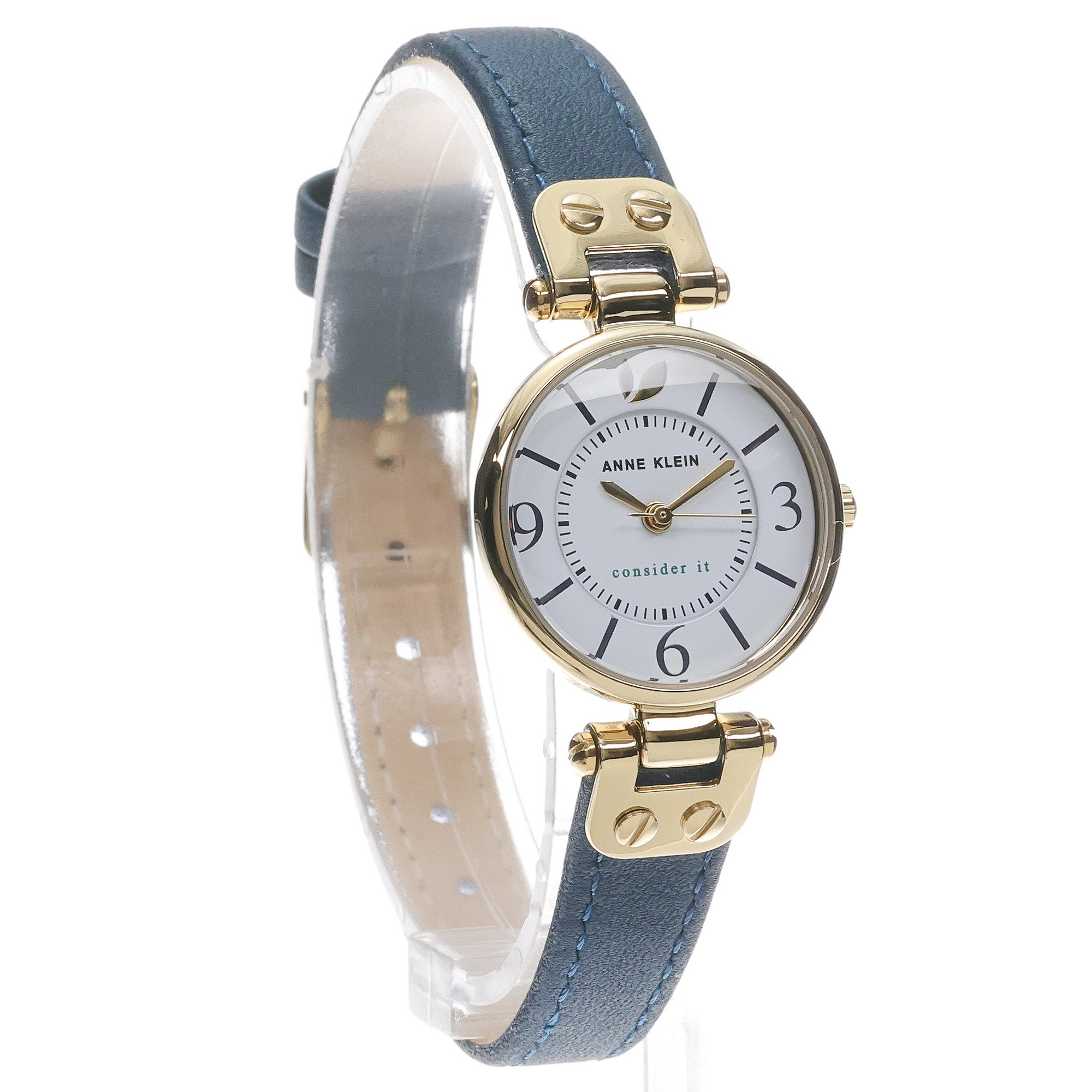 Anne Klein AK-5144WTBL Consider It Sustainable Leather Strap Watch zegarek fashion-modowy Bransoleta - miniatura 3