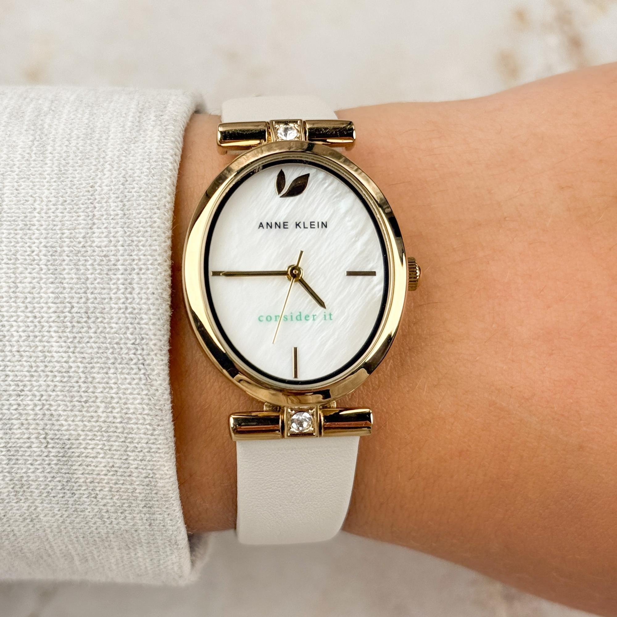 Anne Klein AK-5154MPIV zegarek złoty elegancki Pasek pasek - miniatura 5