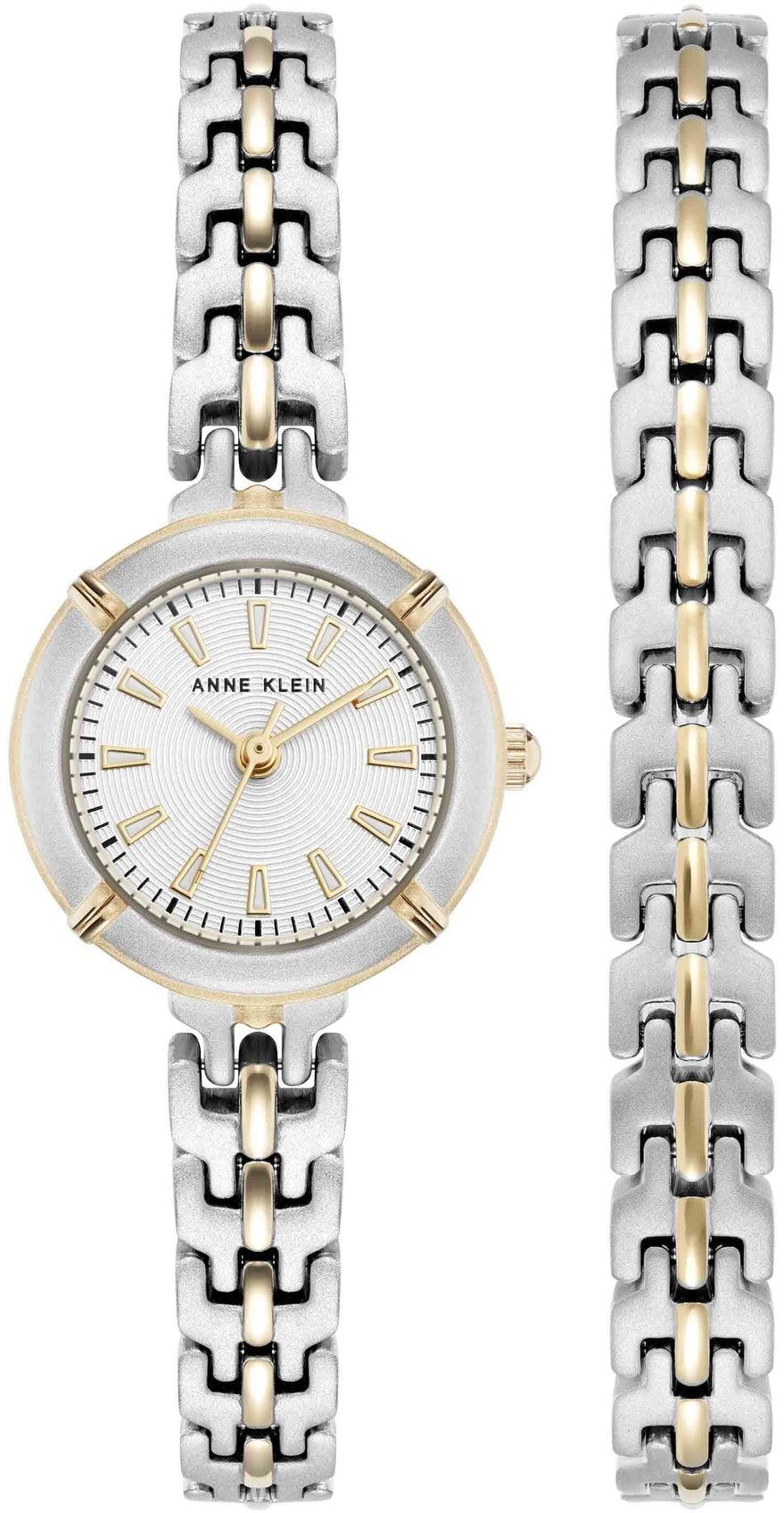 Modern Easy To Read Dial Bracelet Watch Set Anne Klein AK-5231TTST 
