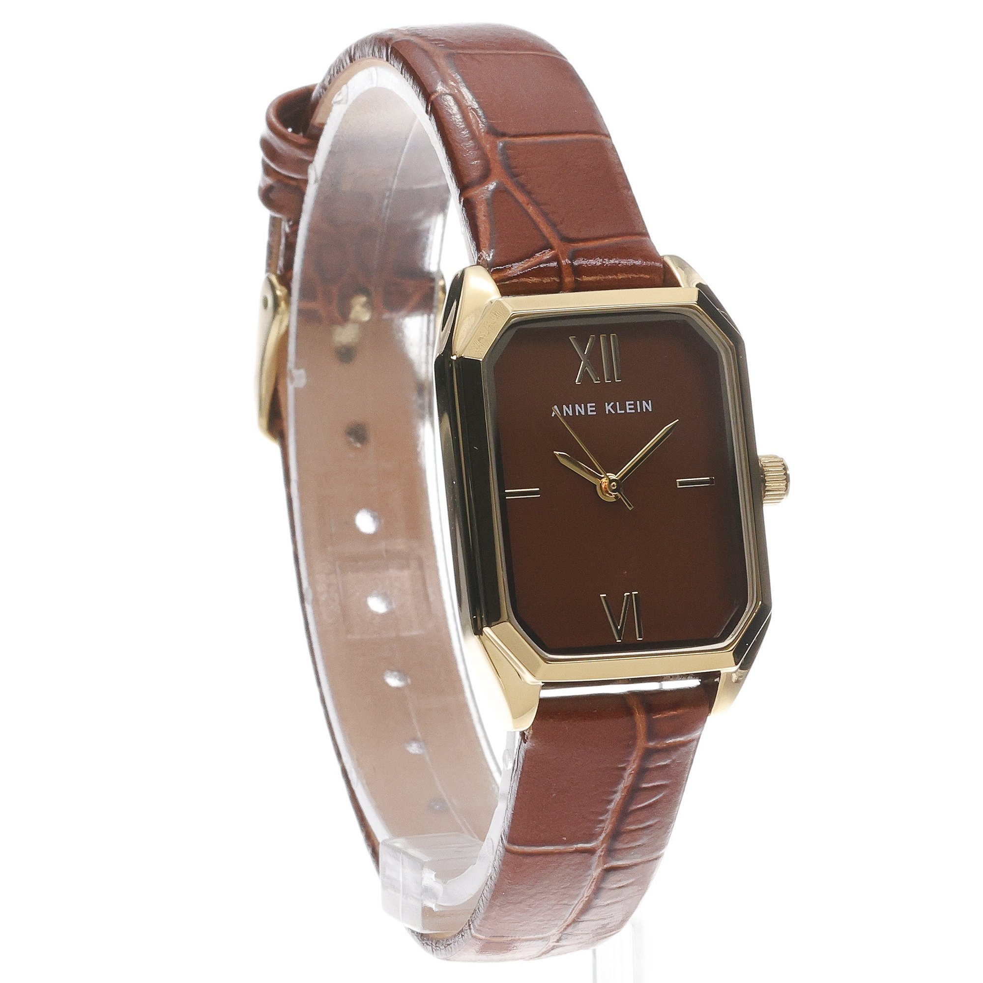 Anne Klein AK-5396BMBN Octagonal Shaped zegarek klasyczny Pasek