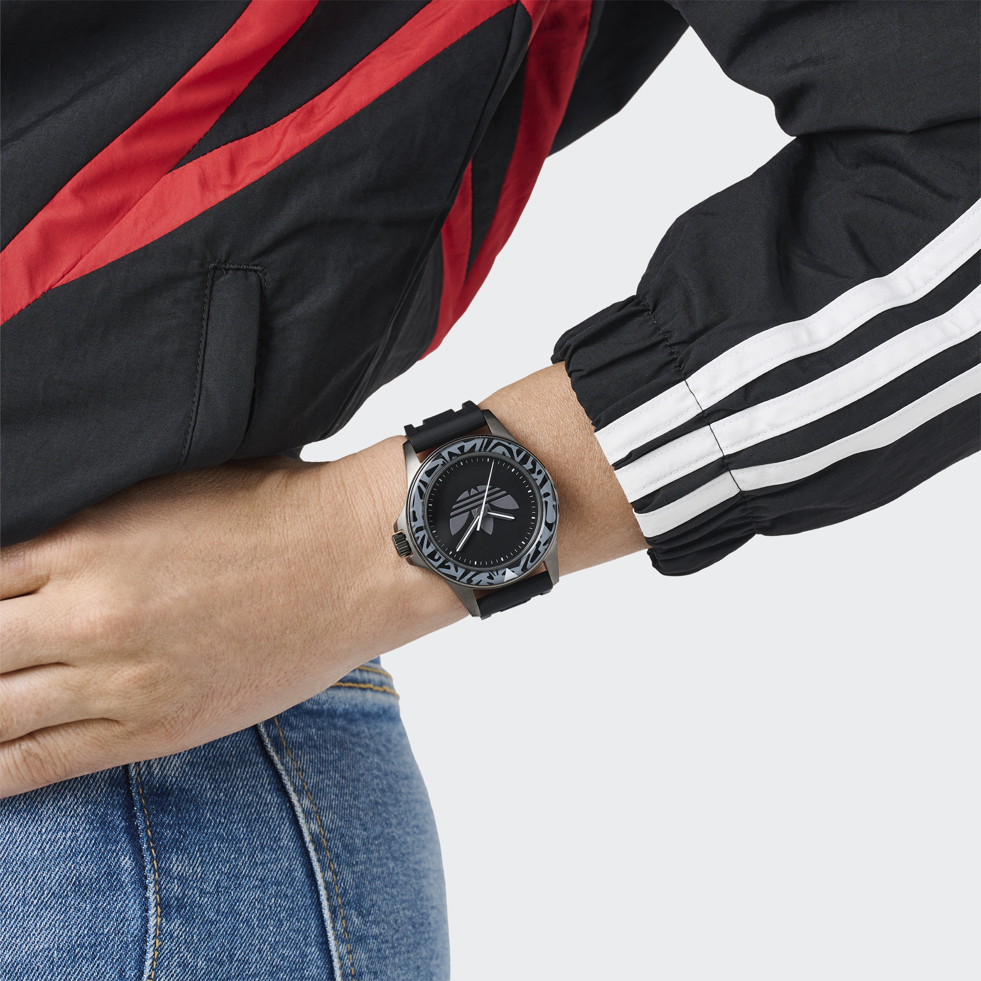 AOFH24511 zegarek srebrny klasyczny Fashion pasek