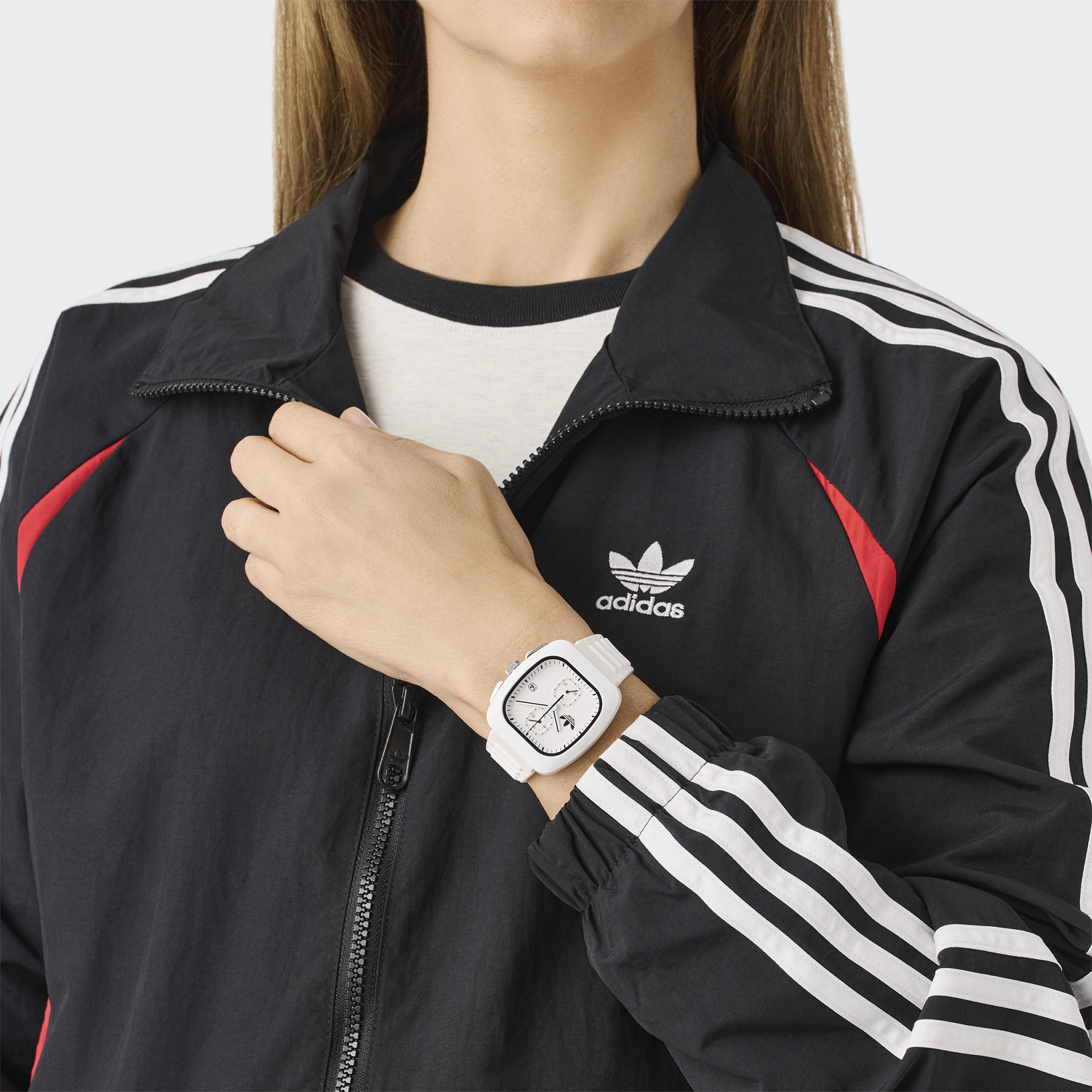 AOSY24532 zegarek czarny sportowy Retro pasek