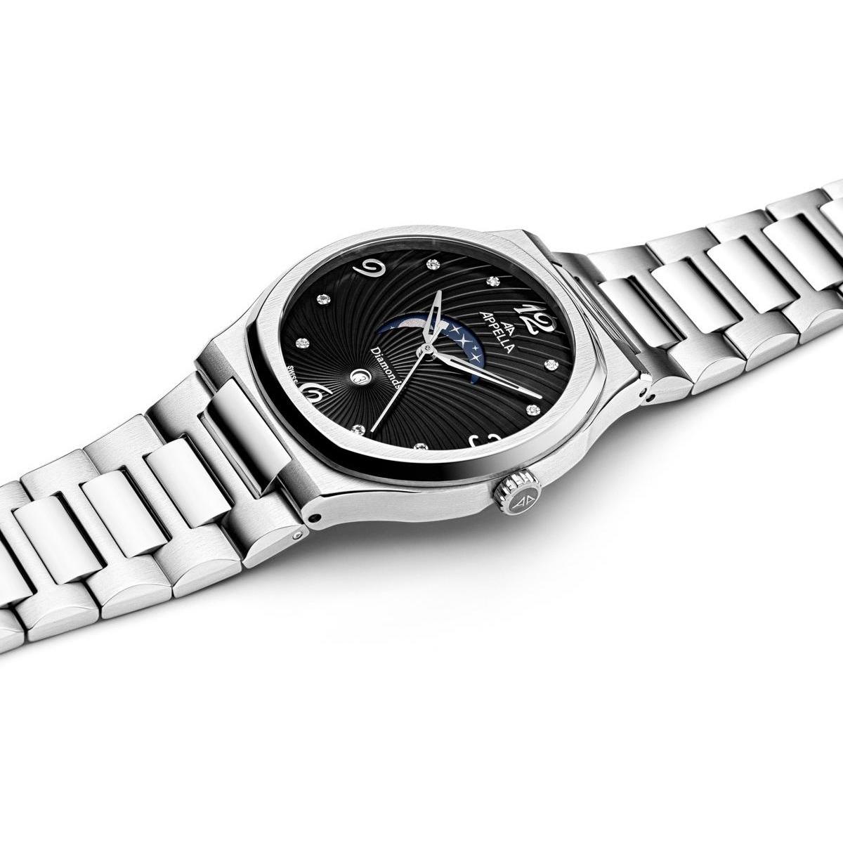Appella L320065174DQS Diamonds Classic Diamonds zegarek damski klasyczny szafirowe