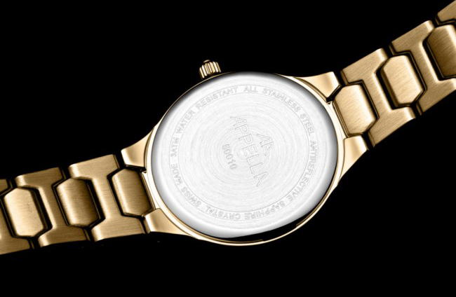 Appella L500101113DQ Diamonds elegancki zegarek złoty - miniatura 9
