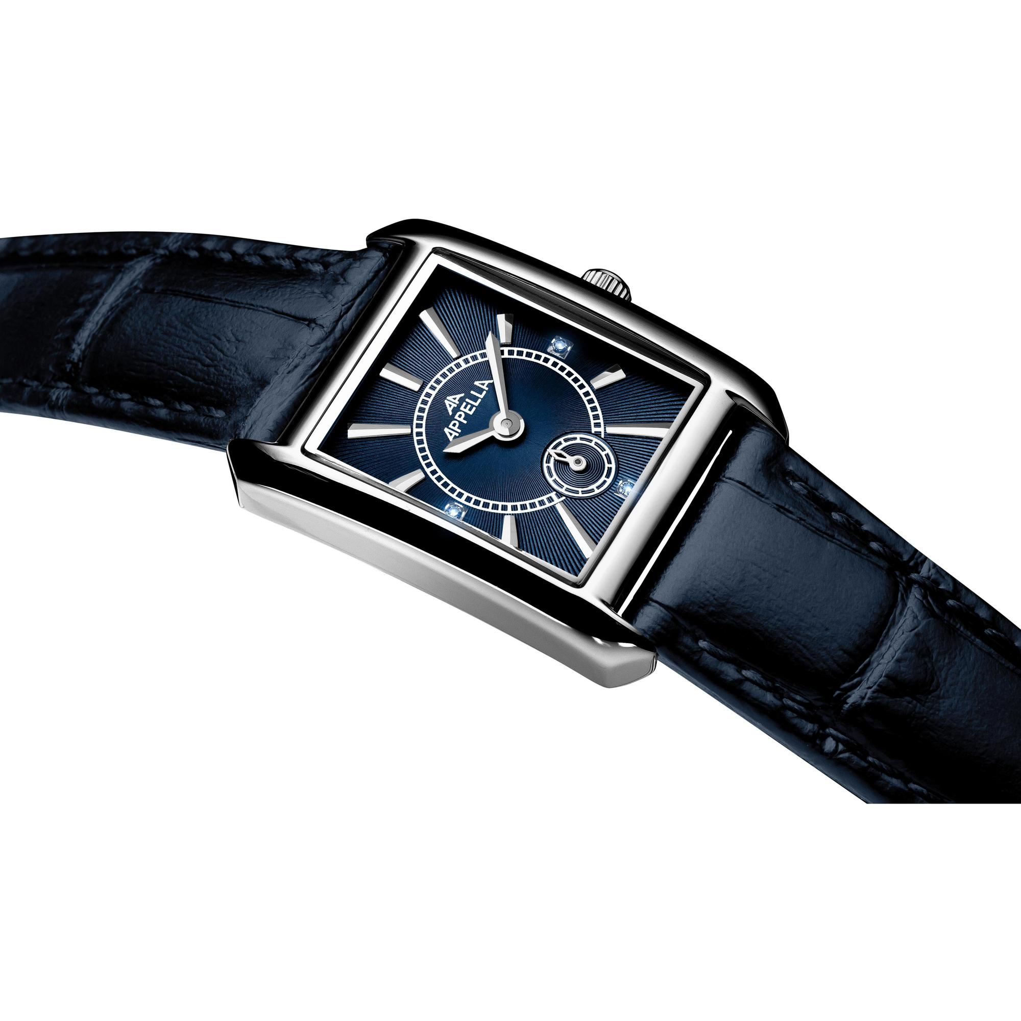 Appella L500295N15DQ zegarek srebrny elegancki Diamonds pasek - miniatura 4