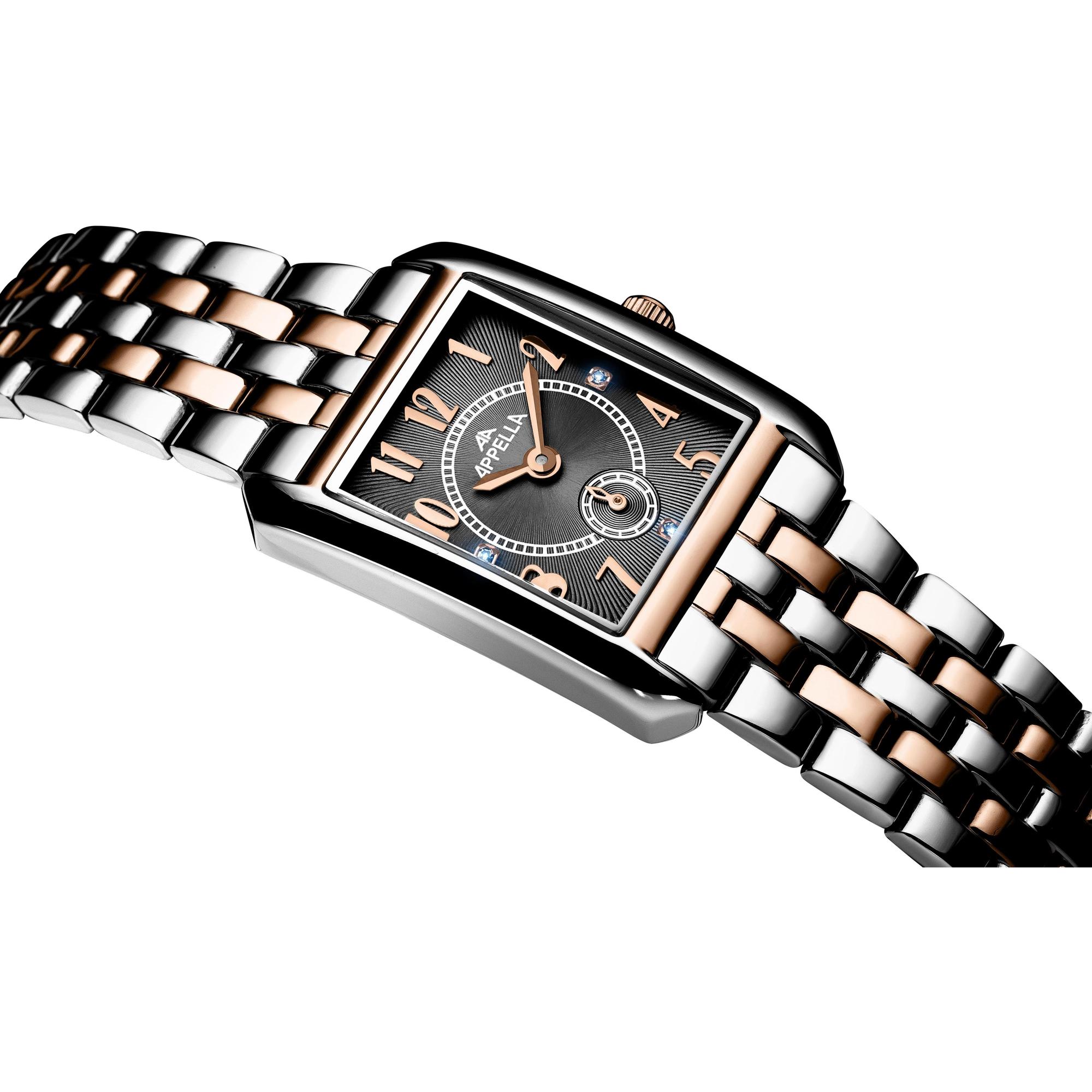 Appella L50029R126DQ zegarek srebrny elegancki Diamonds bransoleta - miniatura 4