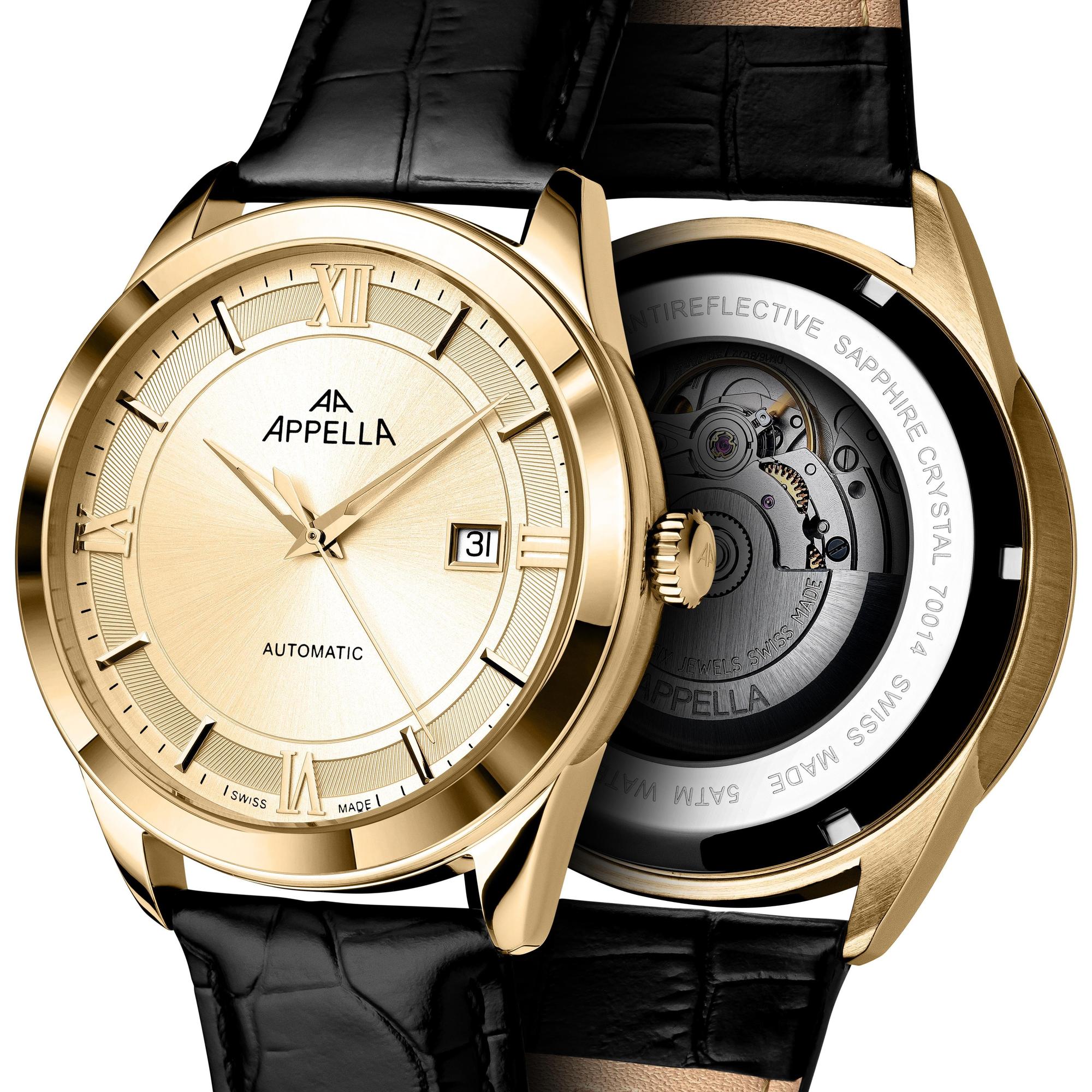 Appella L700141261A zegarek złoty klasyczny Pasek pasek - miniatura 10