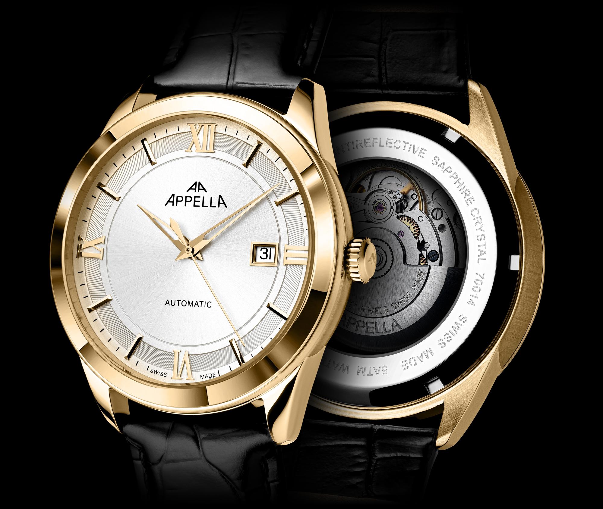 Appella L700141263A Pasek Classic Automatic zegarek męski klasyczny szafirowe