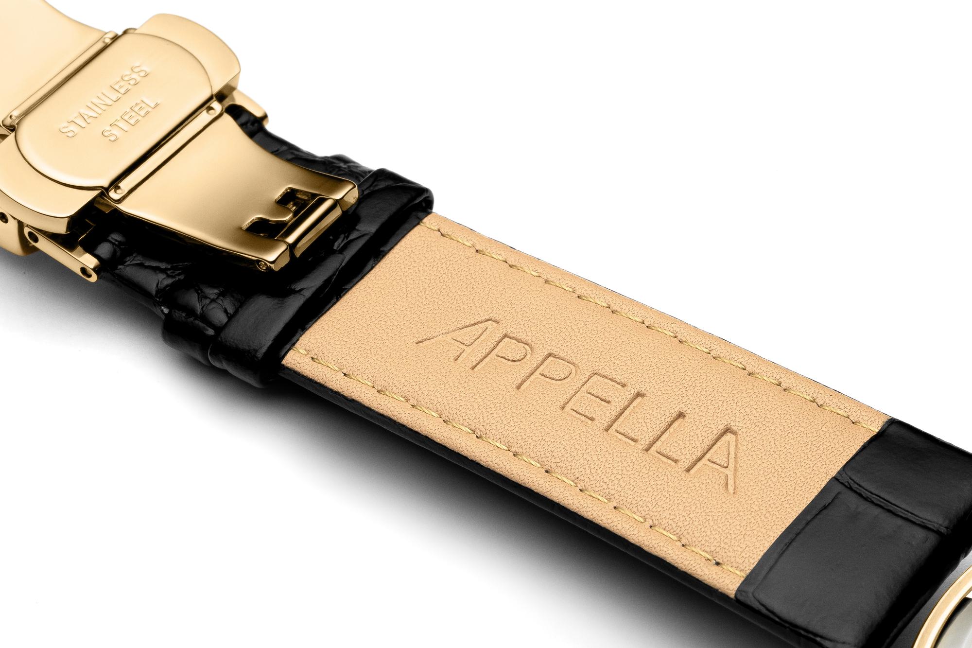 Appella L700141263A zegarek złoty klasyczny Pasek pasek