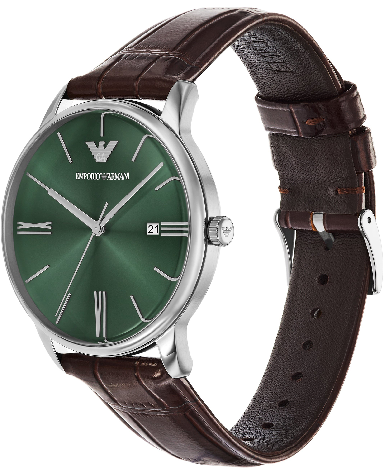 AR11672 zegarek srebrny klasyczny Emporio Armani bransoleta - miniatura 5
