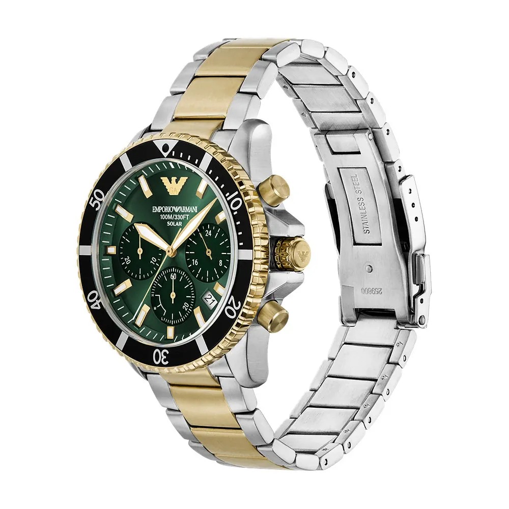 AR11695 zegarek srebrny sportowy Diver bransoleta
