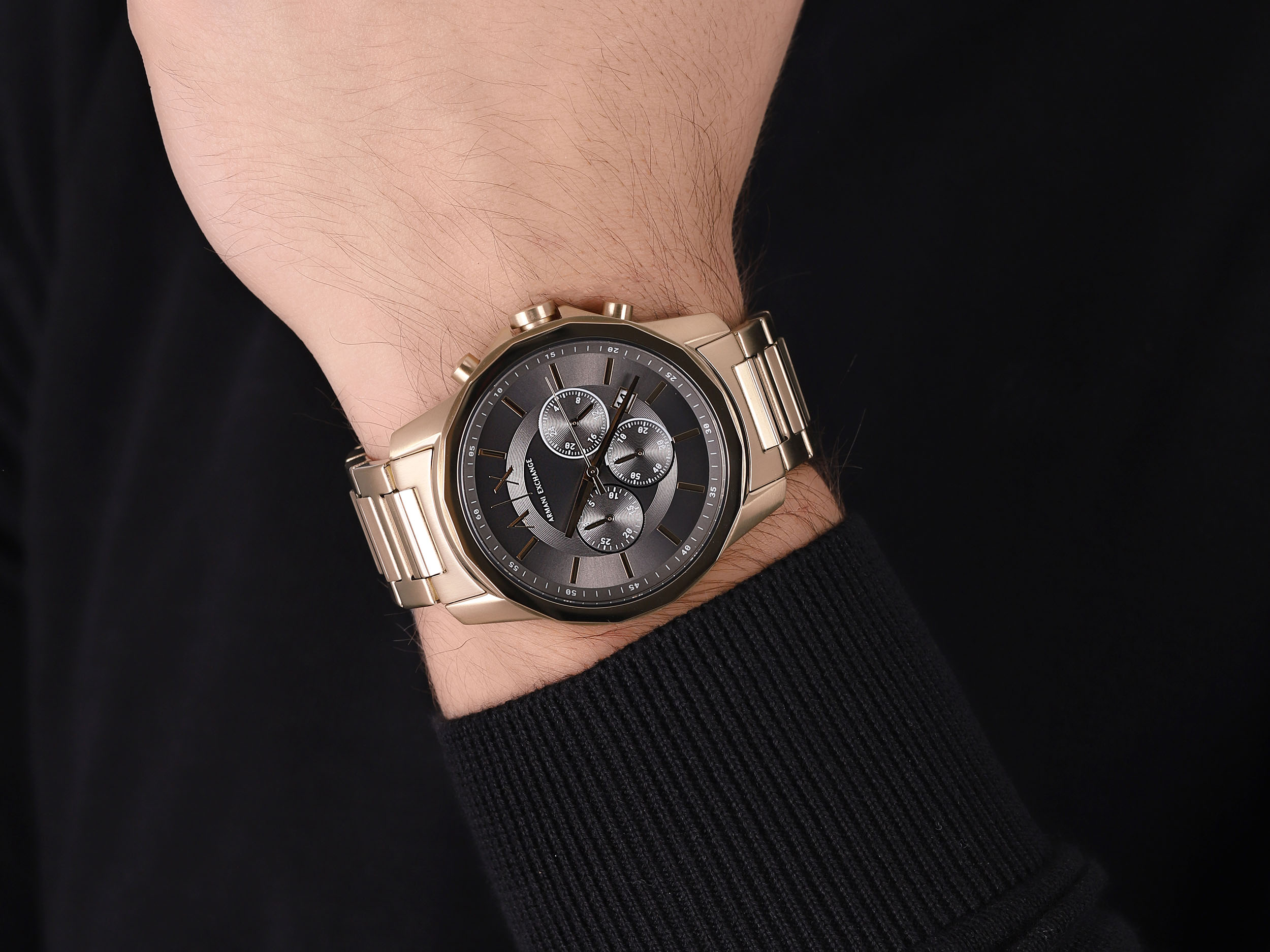 Armani Exchange AX1721 zegarek złoty fashion/modowy Armani Exchange bransoleta