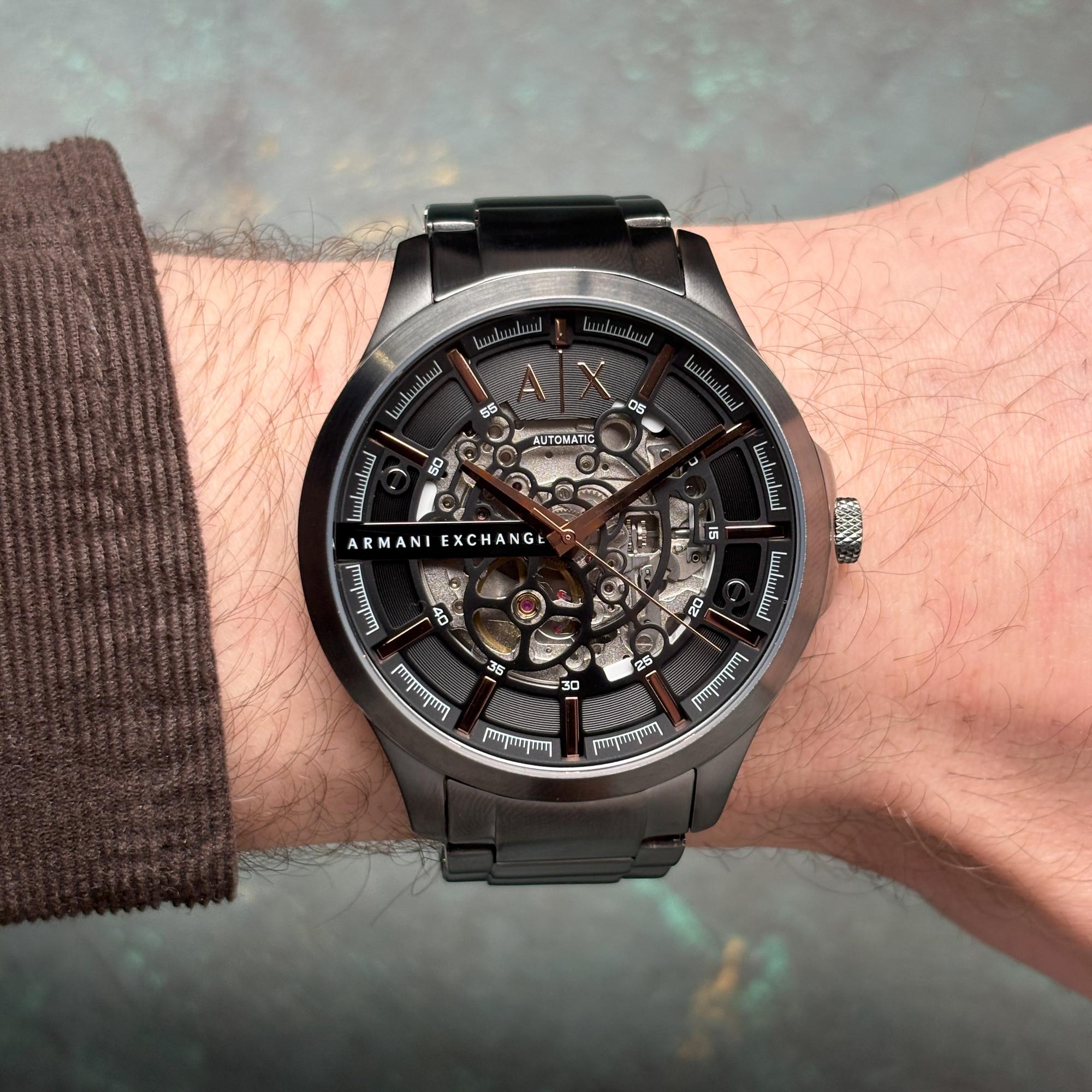 Armani Exchange AX2458 Fashion HAMPTON AUTOMATIC zegarek męski fashion-modowy mineralne - miniatura 8
