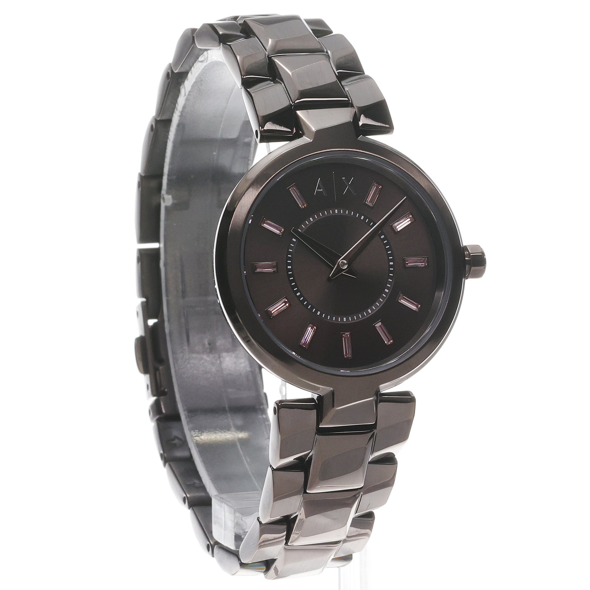 Armani Exchange AX4410 zegarek brązowy fashion-modowy Fashion bransoleta