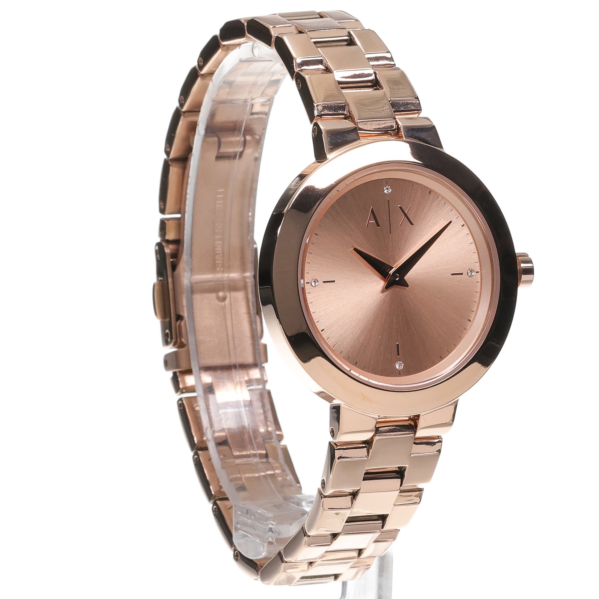 Armani Exchange AX5177 zegarek różowe złoto fashion-modowy Fashion bransoleta - miniatura 3