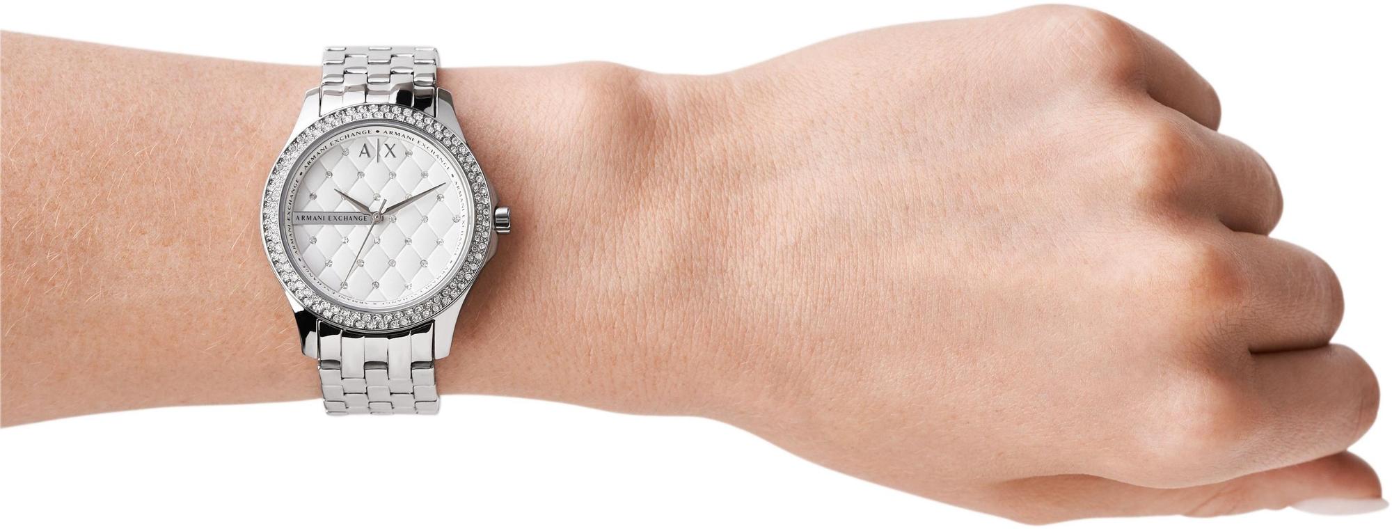 Armani Exchange AX5215 Lady Hampton Fashion klasyczny zegarek srebrny - miniatura 7