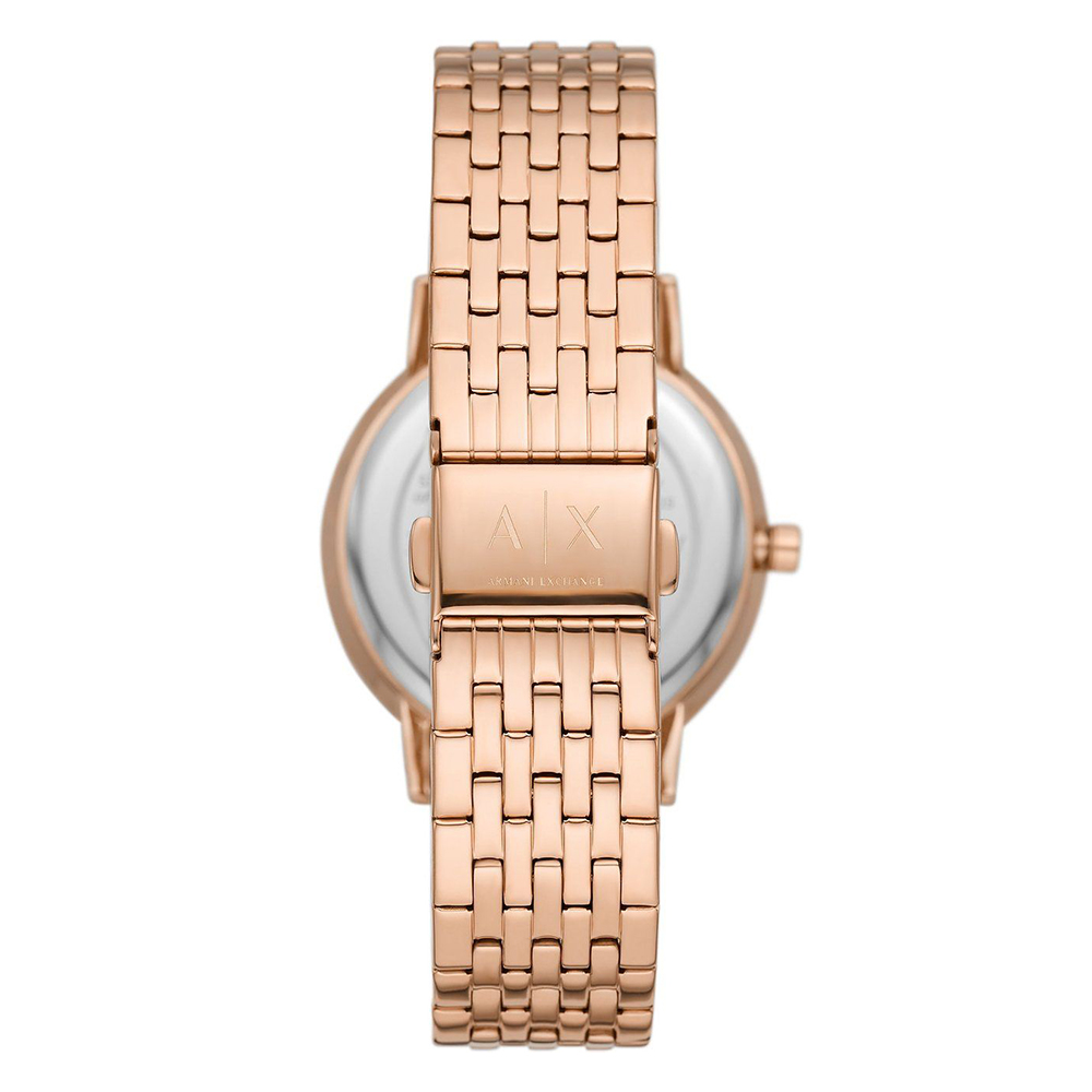Armani Exchange AX5589 zegarek różowe złoto klasyczny Fashion bransoleta