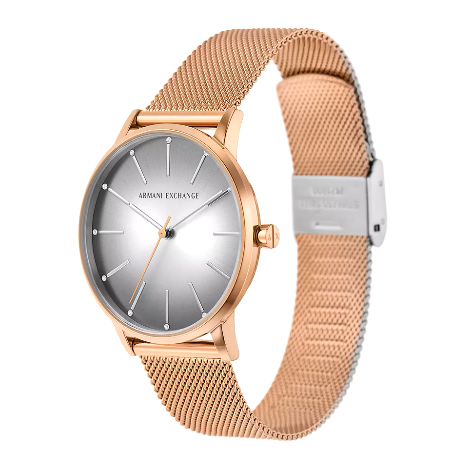 Armani Exchange AX5617 zegarek różowe złoto klasyczny Fashion bransoleta - miniatura 2