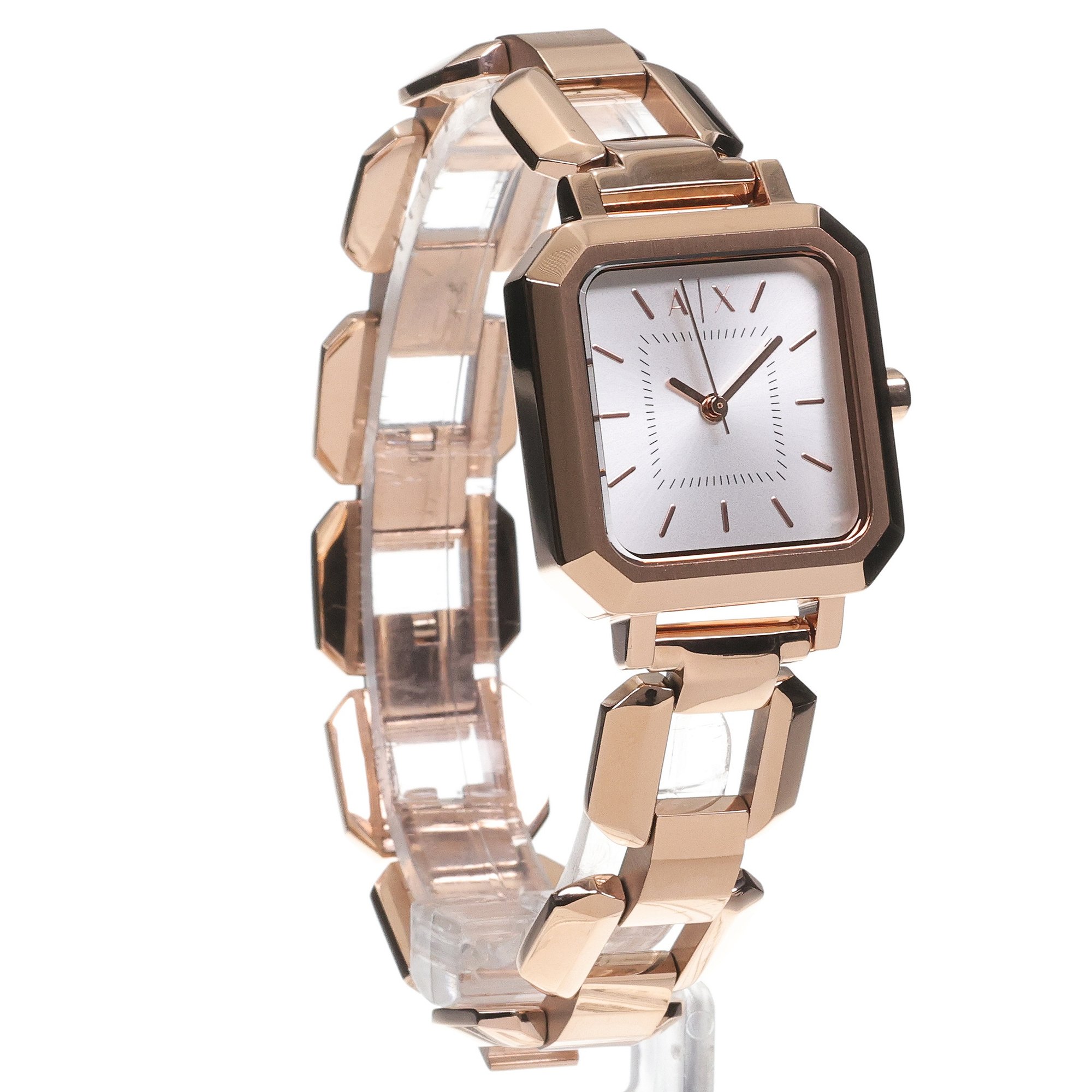 Armani Exchange AX7167SET zegarek różowe złoto klasyczny Armani Exchange bransoleta - miniatura 3