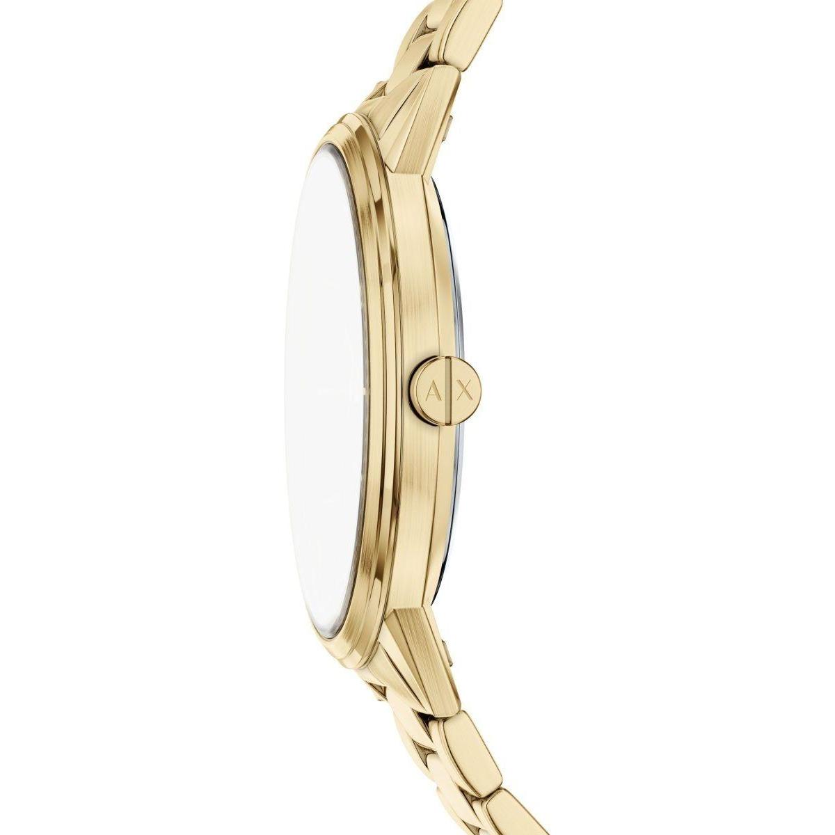 Armani Exchange AX7178SET zegarek złoty klasyczny Armani Exchange bransoleta - miniatura 5