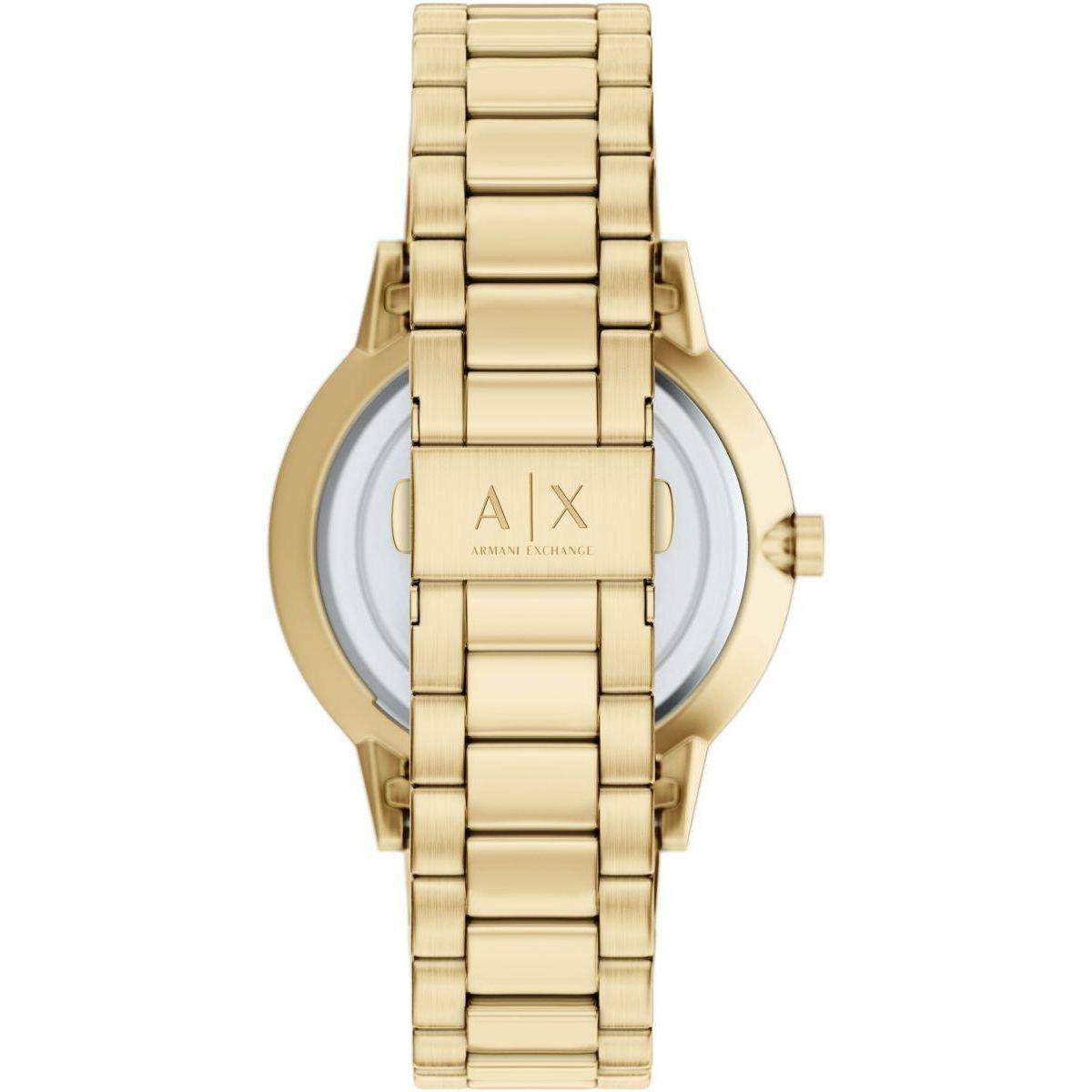 Armani Exchange AX7178SET zegarek złoty klasyczny Armani Exchange bransoleta - miniatura 6