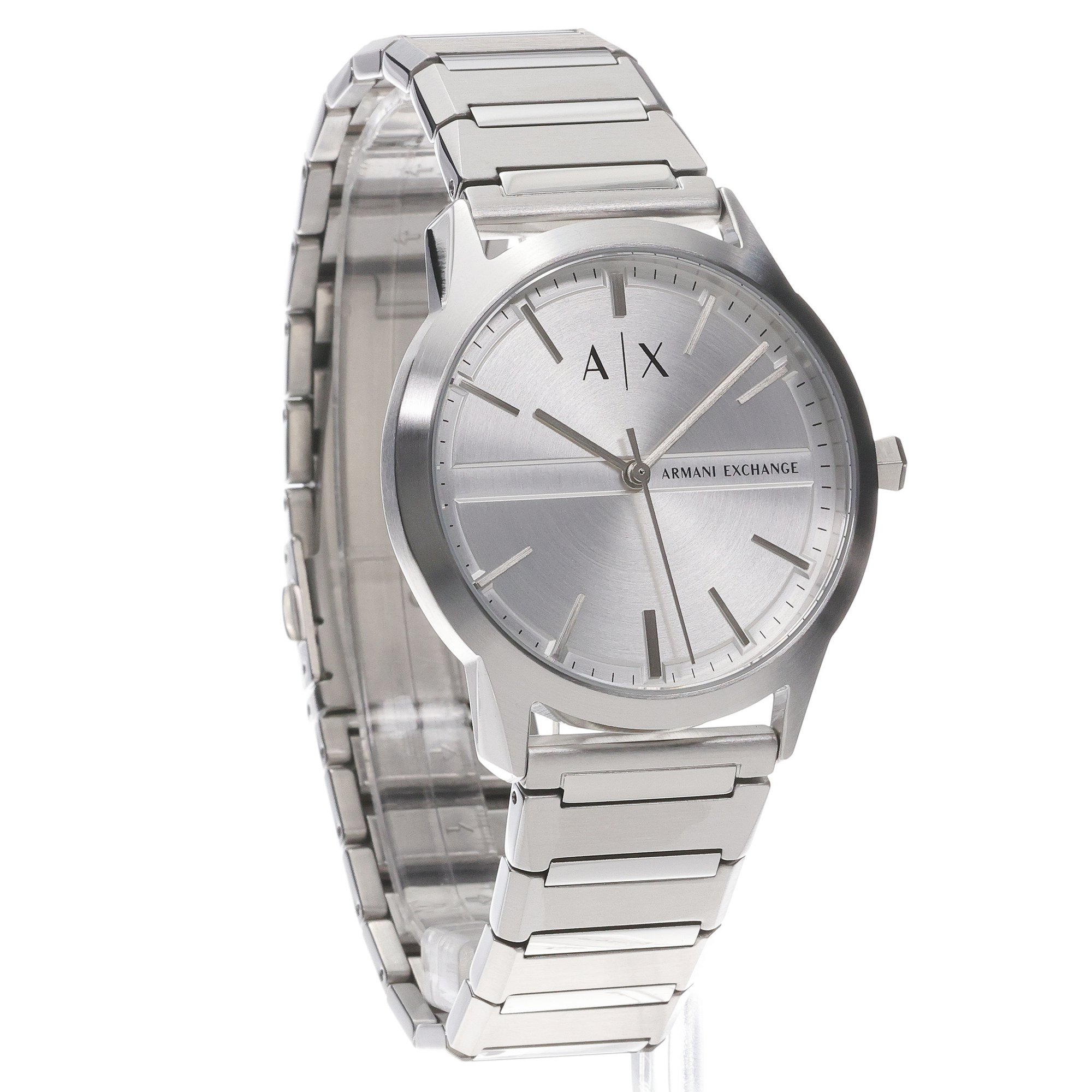 Armani Exchange AX7180SET zegarek srebrny klasyczny Fashion bransoleta - miniatura 3