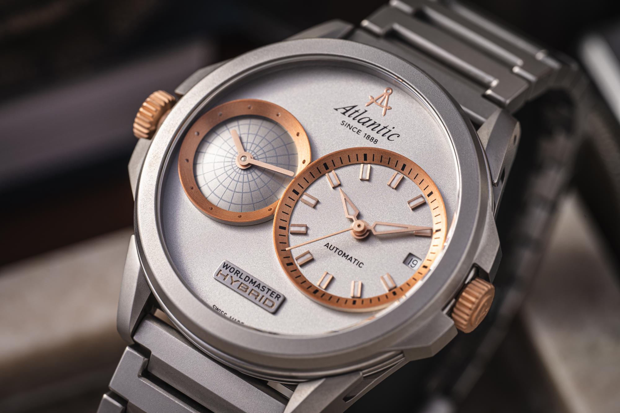 Atlantic 507554129 zegarek męski Worldmaster srebrny