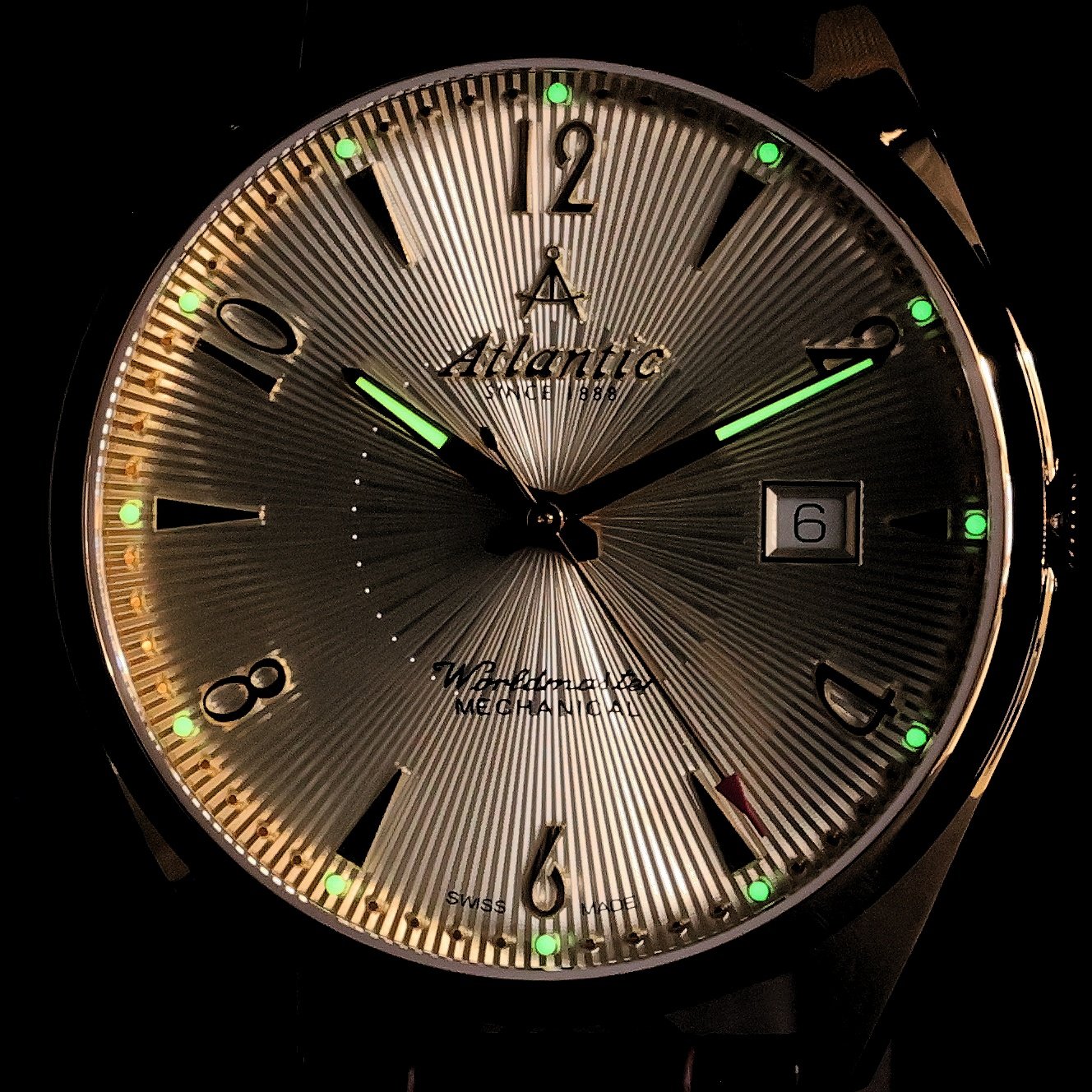 Atlantic 516514535G zegarek złoty klasyczny Worldmaster pasek - miniatura 5