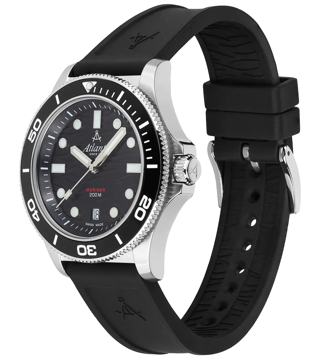 Atlantic 813714169PU zegarek męski typudiver Mariner pasek