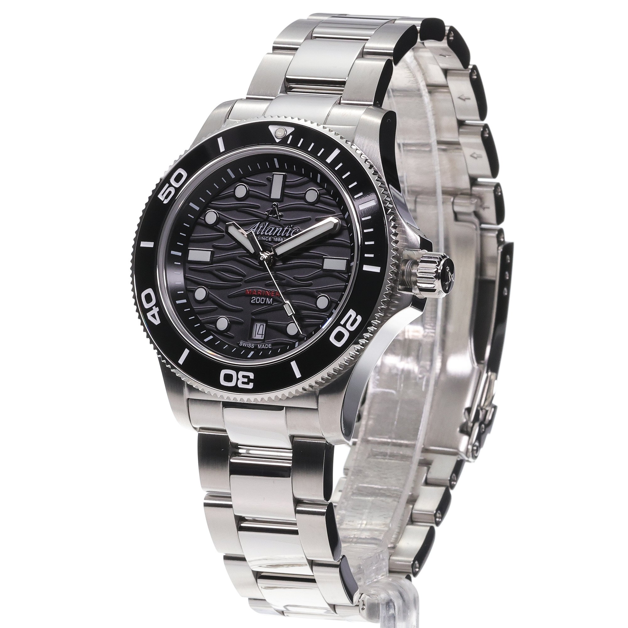 Atlantic 813764169 Mariner Quartz Wave Black zegarek typudiver Mariner