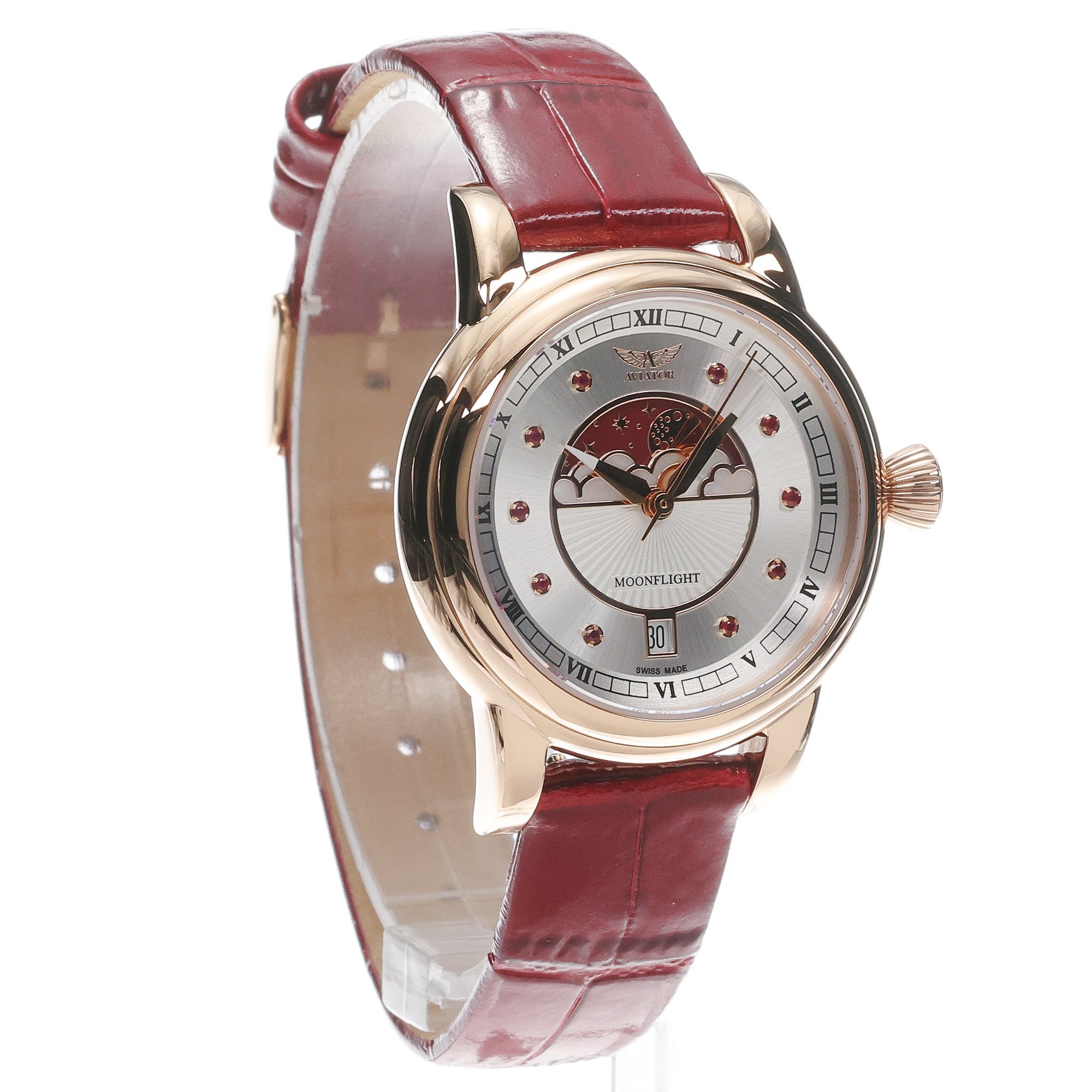 Aviator V13324204 damski zegarek Douglas Moonflight pasek - miniatura 3