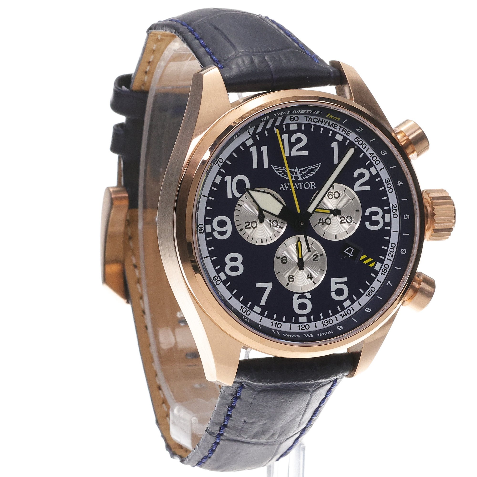 Aviator V22521704 Aircobra P45 Chrono zegarek klasyczny Airacobra