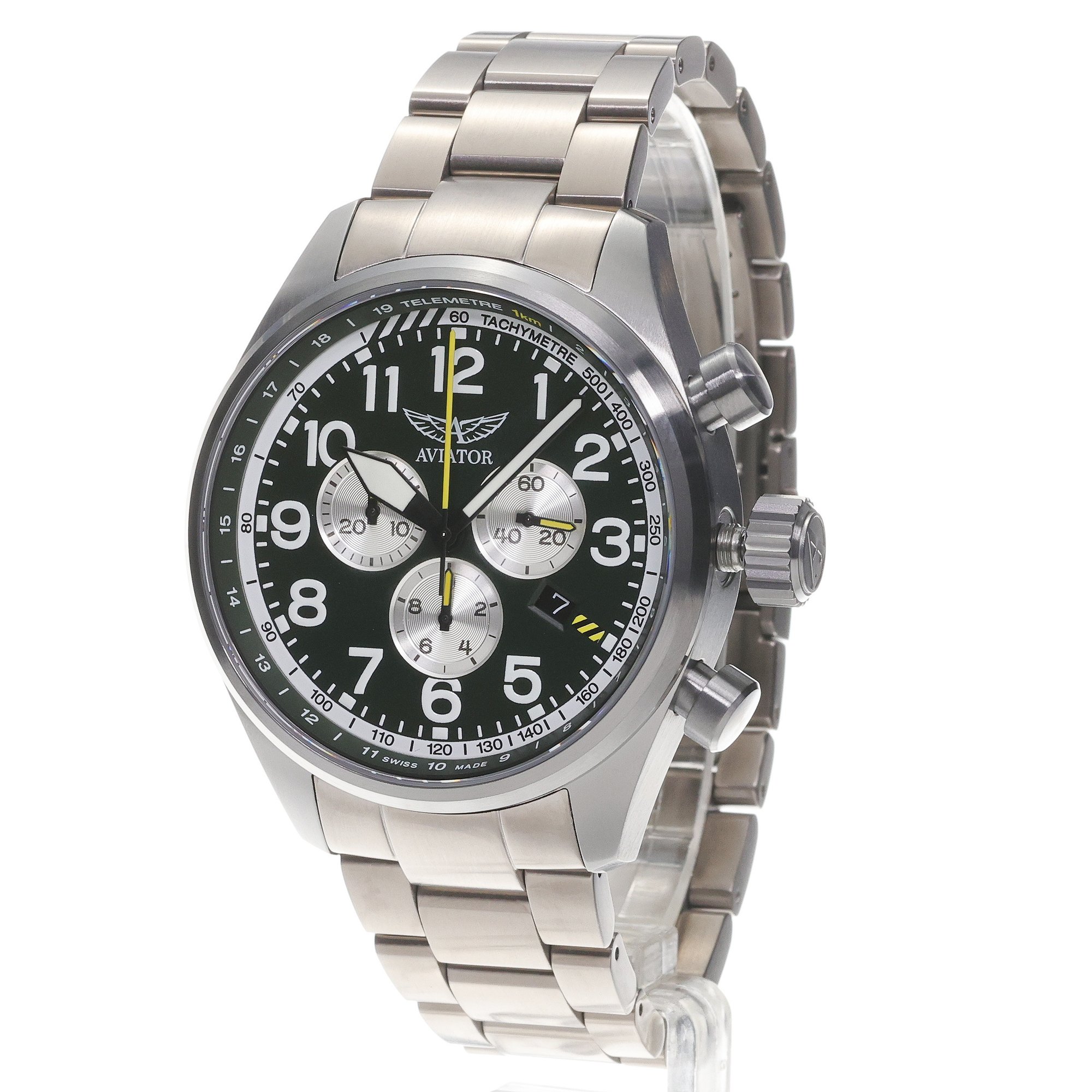 Aviator V22571715 AIRACOBRA P45 CHRONO Airacobra klasyczny zegarek szary