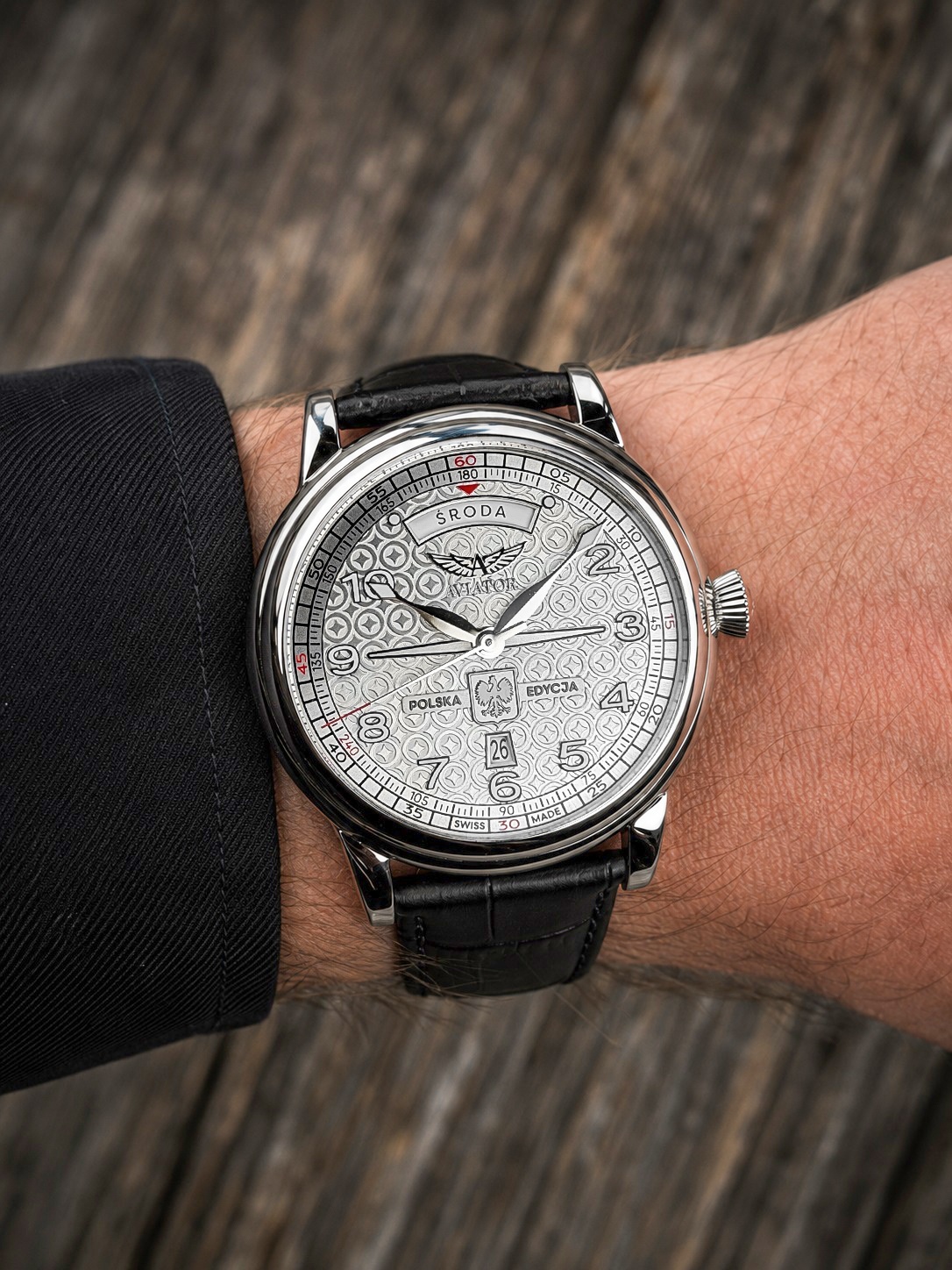 Aviator V34403944 męski zegarek Douglas pasek