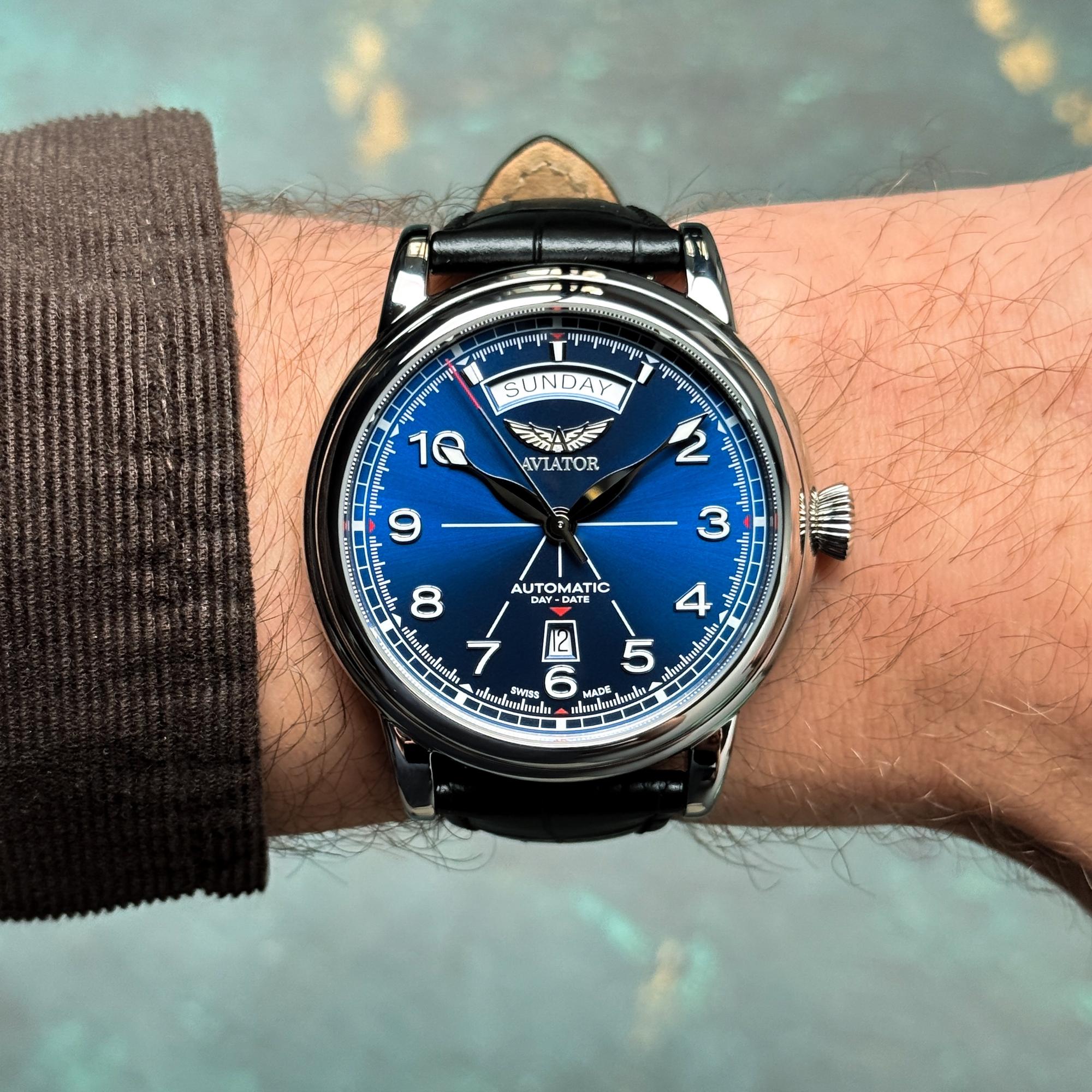 Aviator V34404010 męski zegarek Douglas pasek