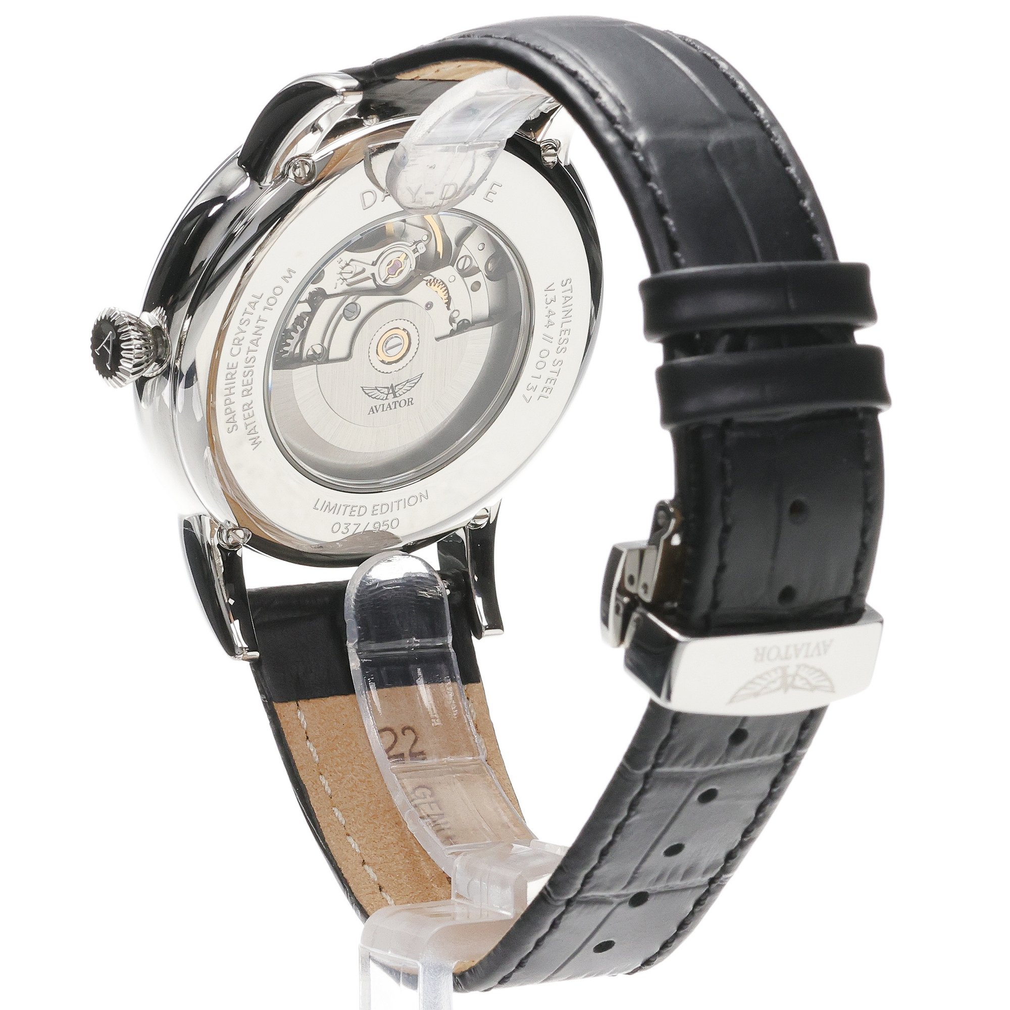 Aviator V34404010 zegarek srebrny klasyczny Douglas pasek