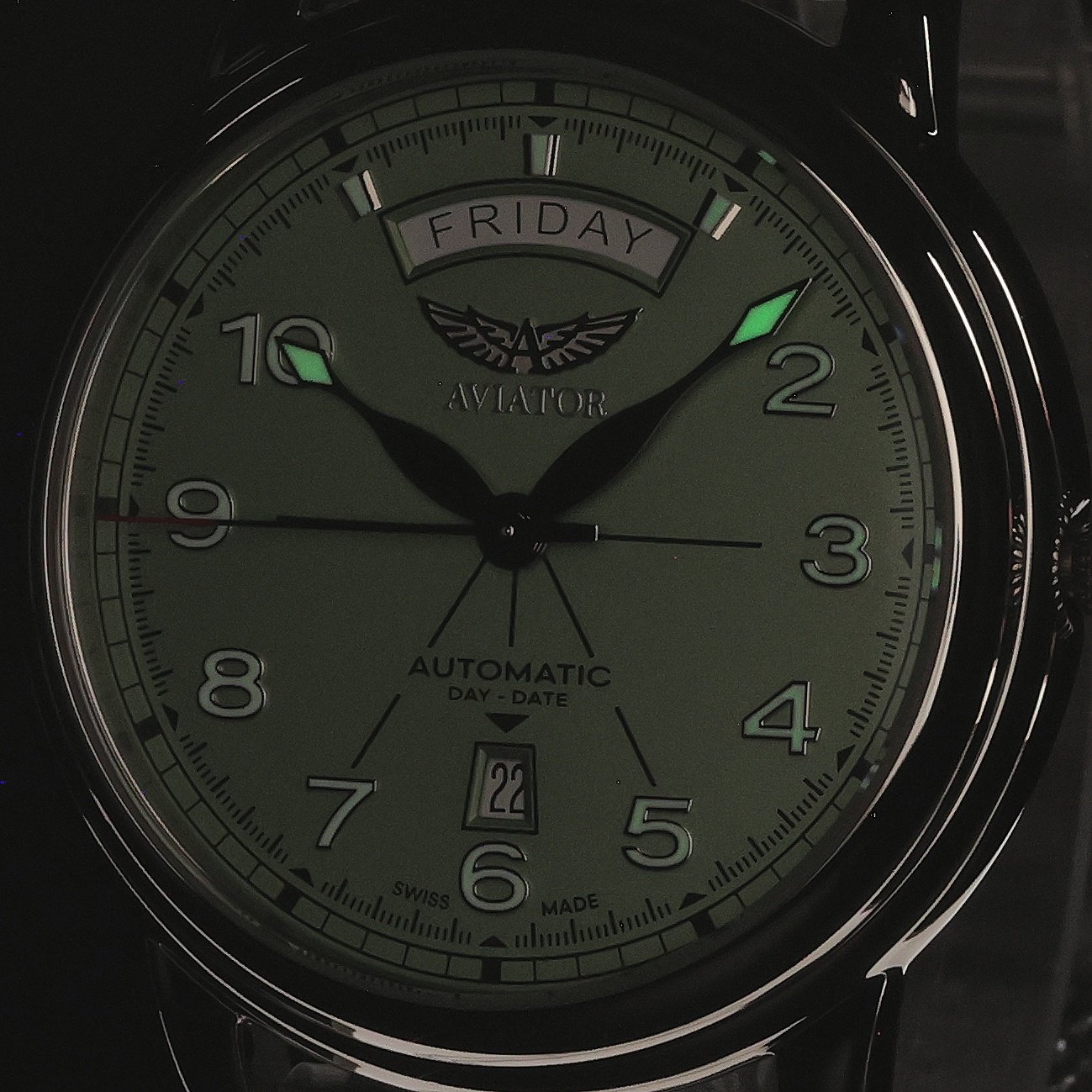 Aviator V34404035 zegarek srebrny klasyczny Douglas bransoleta - miniatura 5